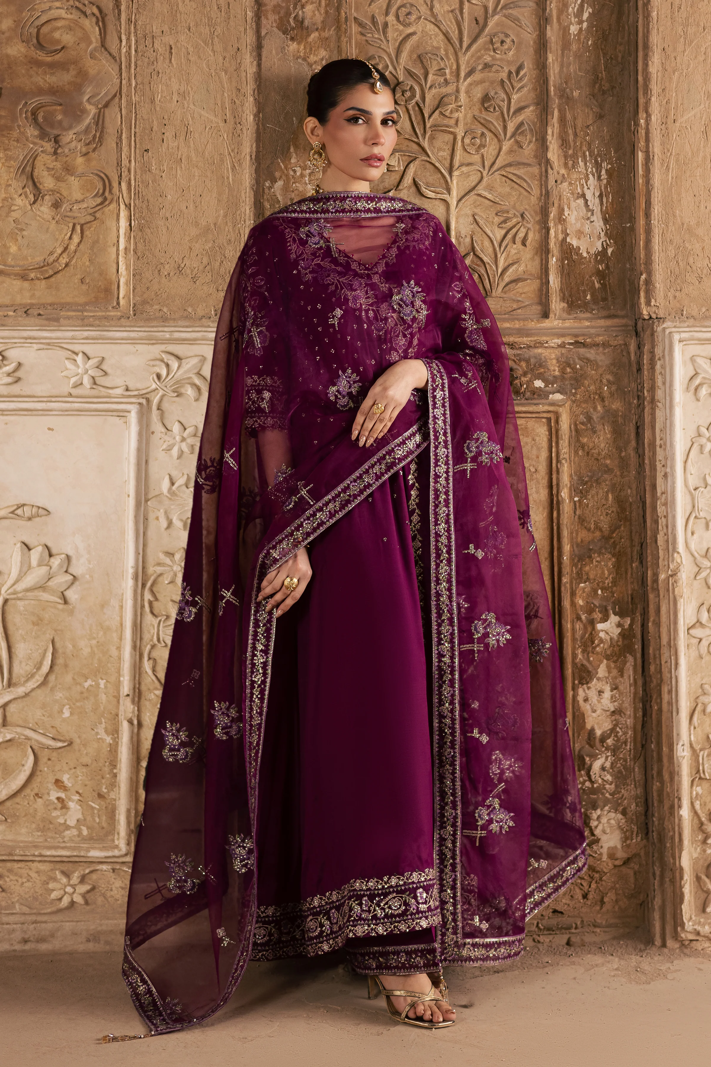 Plum Raha 3Pc - Festive Luxe Pret - Image 5