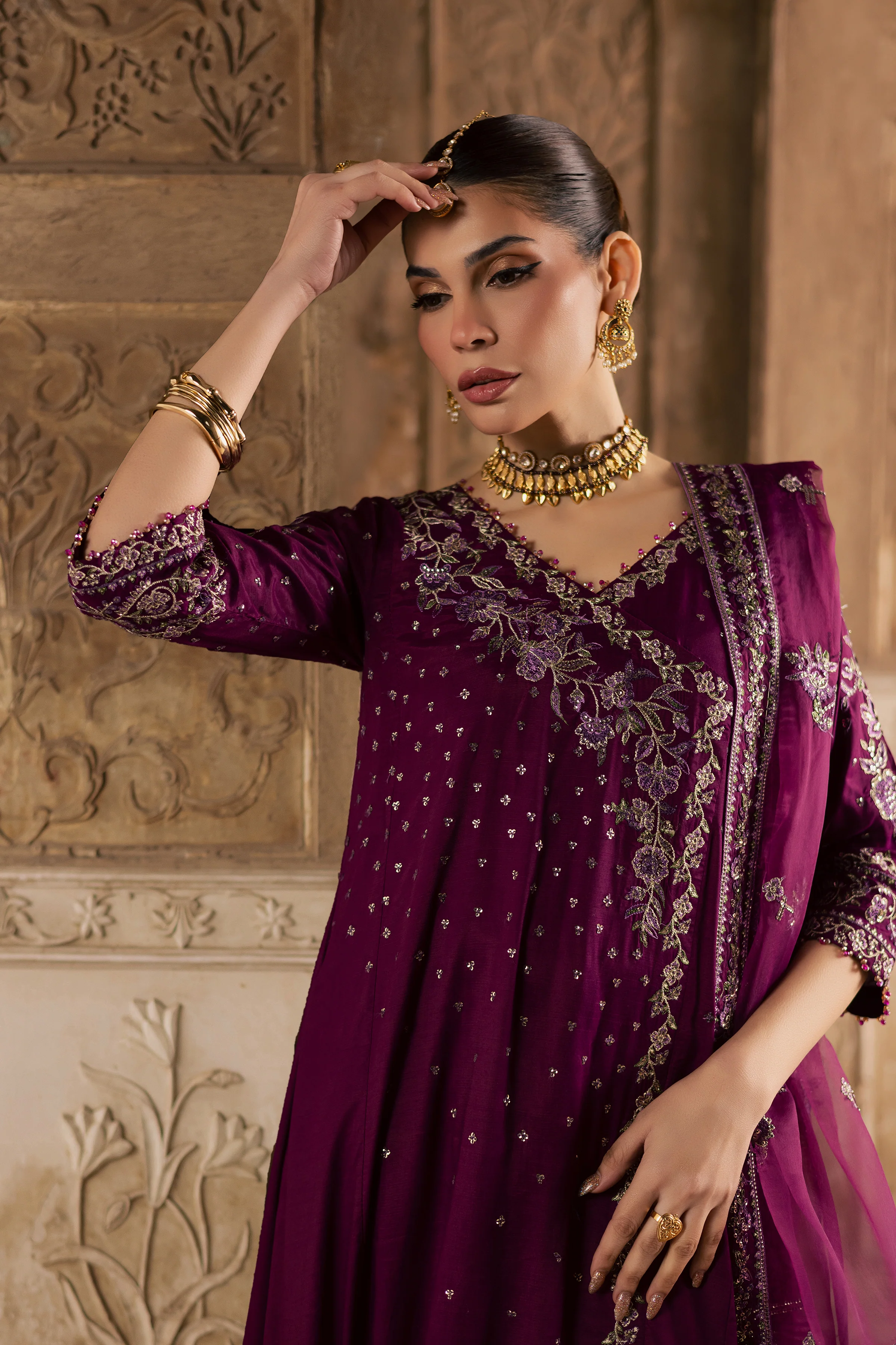 Plum Raha 3Pc - Festive Luxe Pret - Image 6