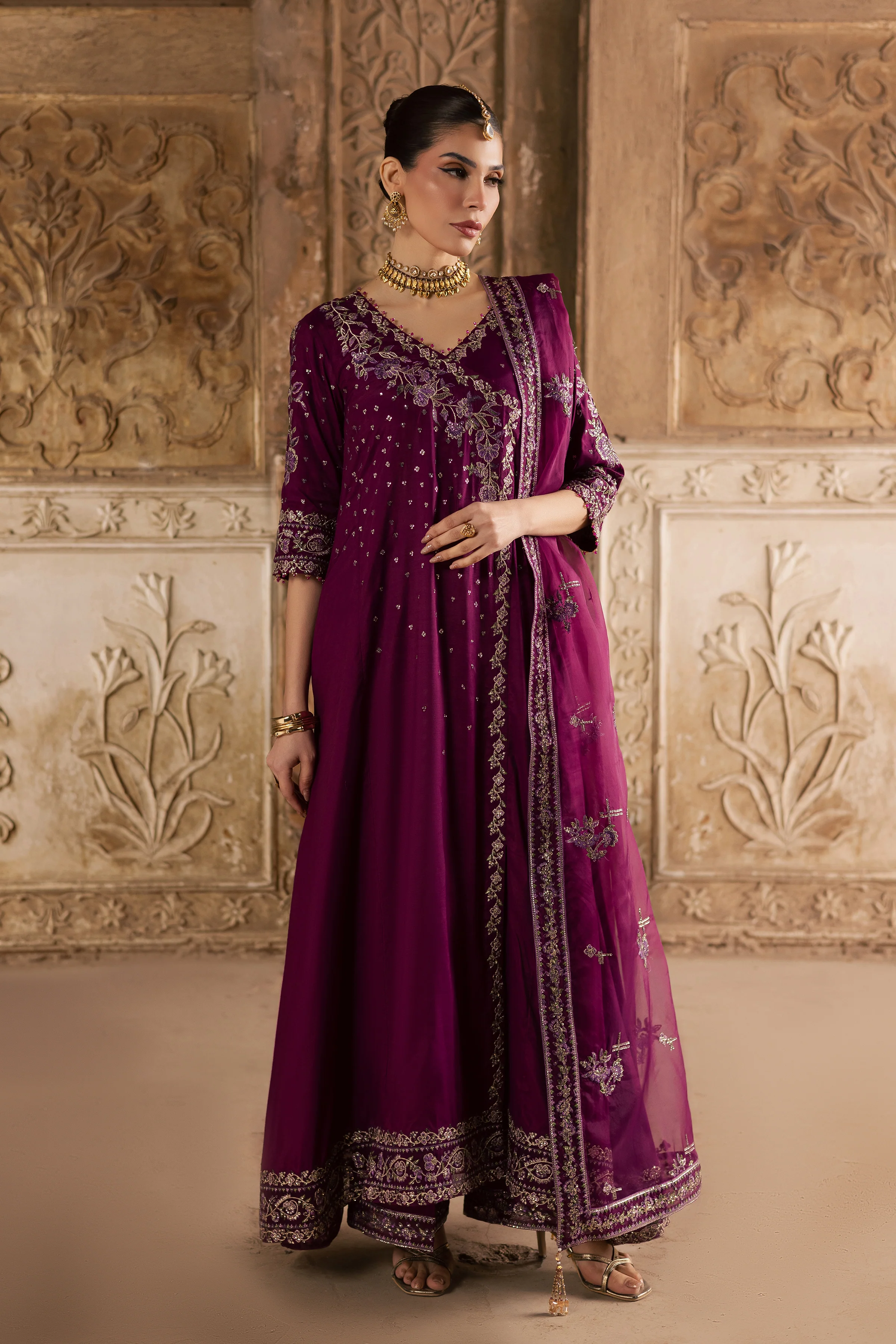 Plum Raha 3Pc - Festive Luxe Pret - Image 7