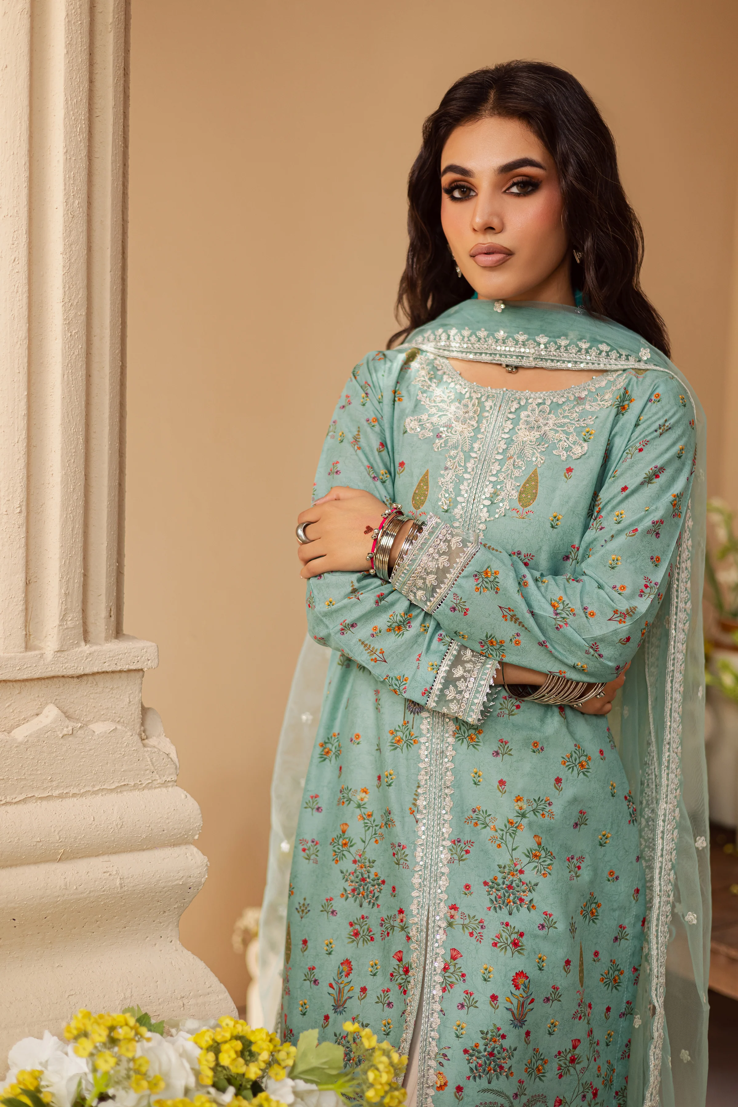 Primal Era 3Pc - Printed Lawn Dress - Image 3