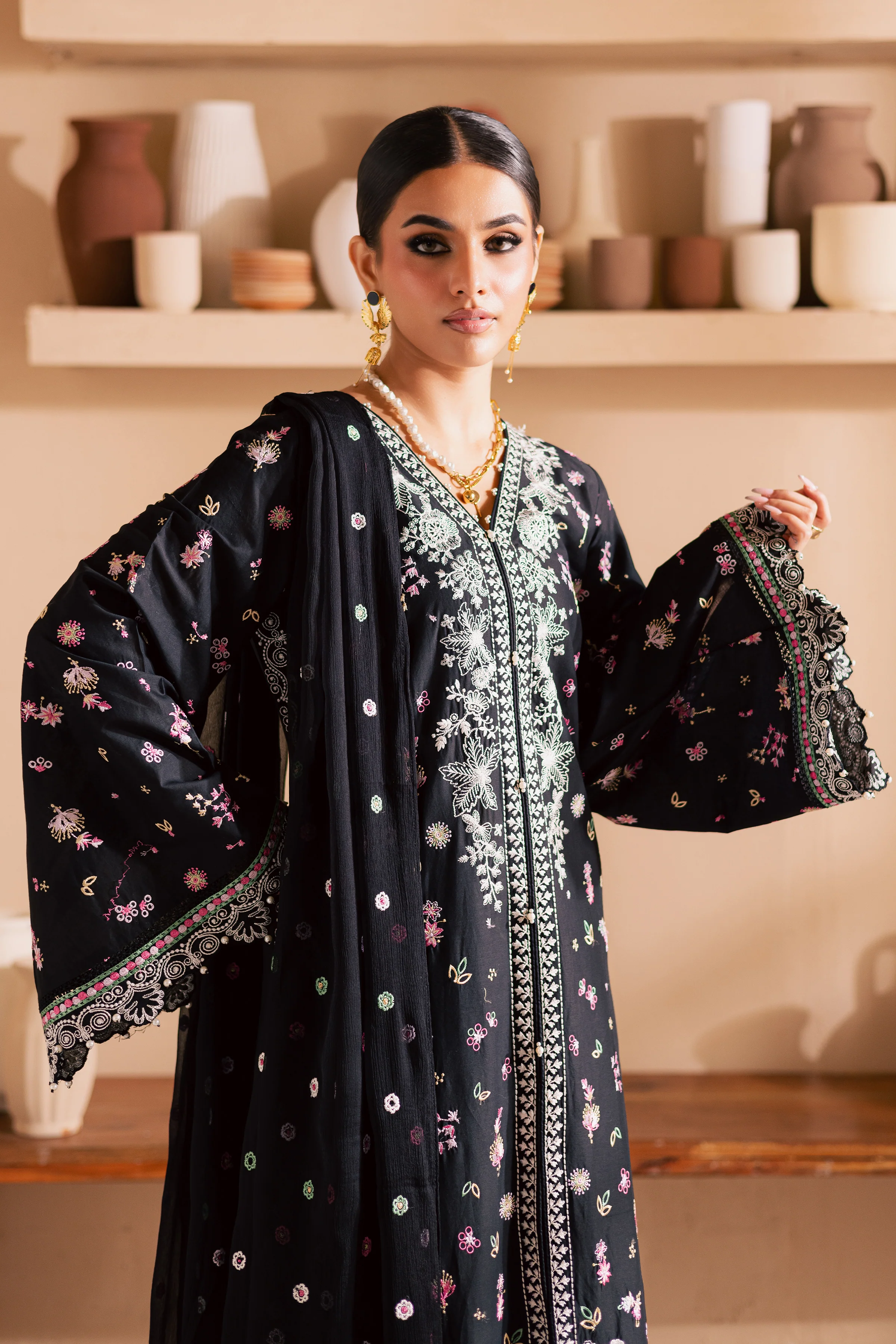 Priscilla 3Pc - Embroidered Lawn Dress - Image 2