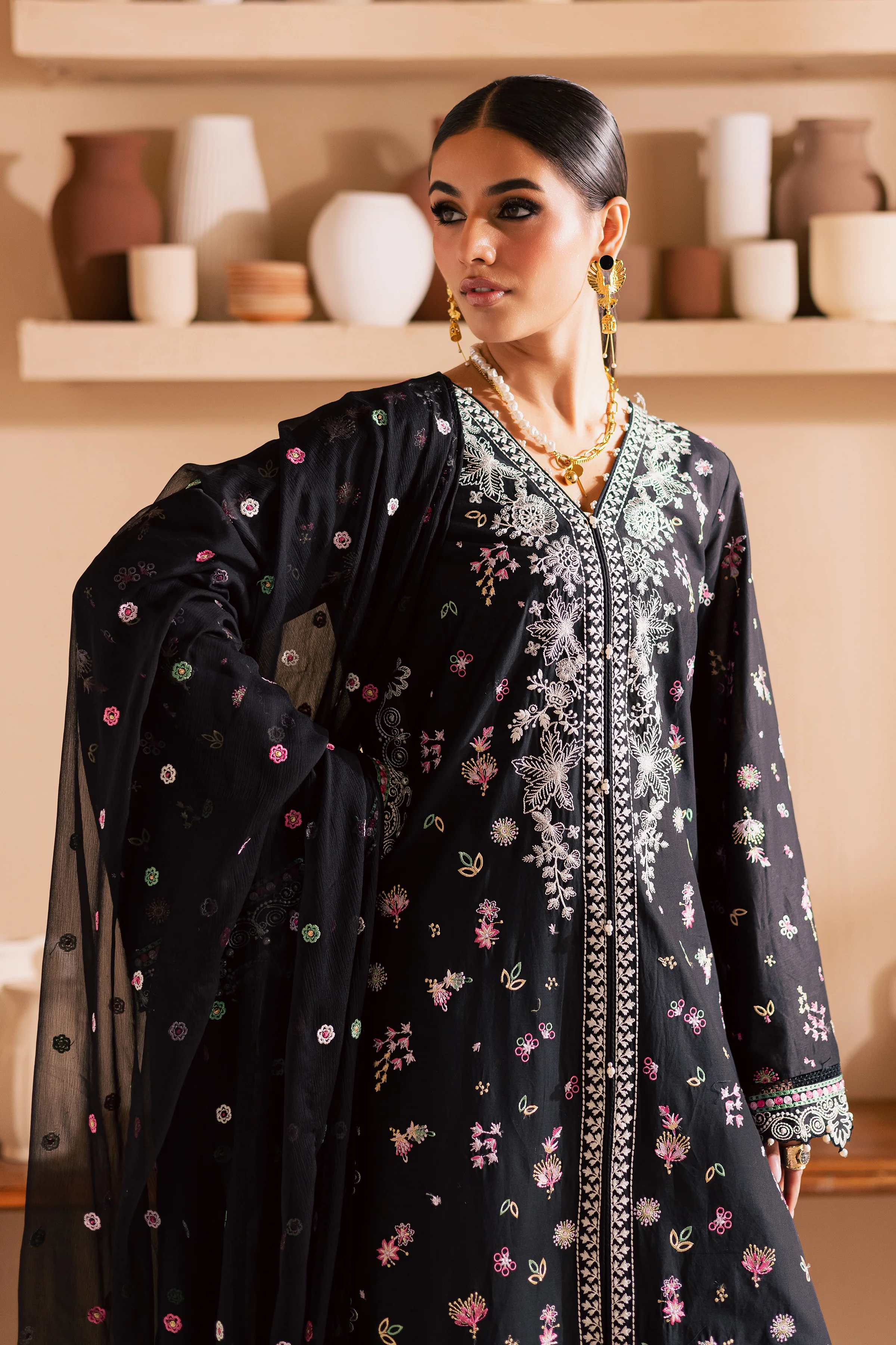 Priscilla 3Pc - Embroidered Lawn Dress - Image 5