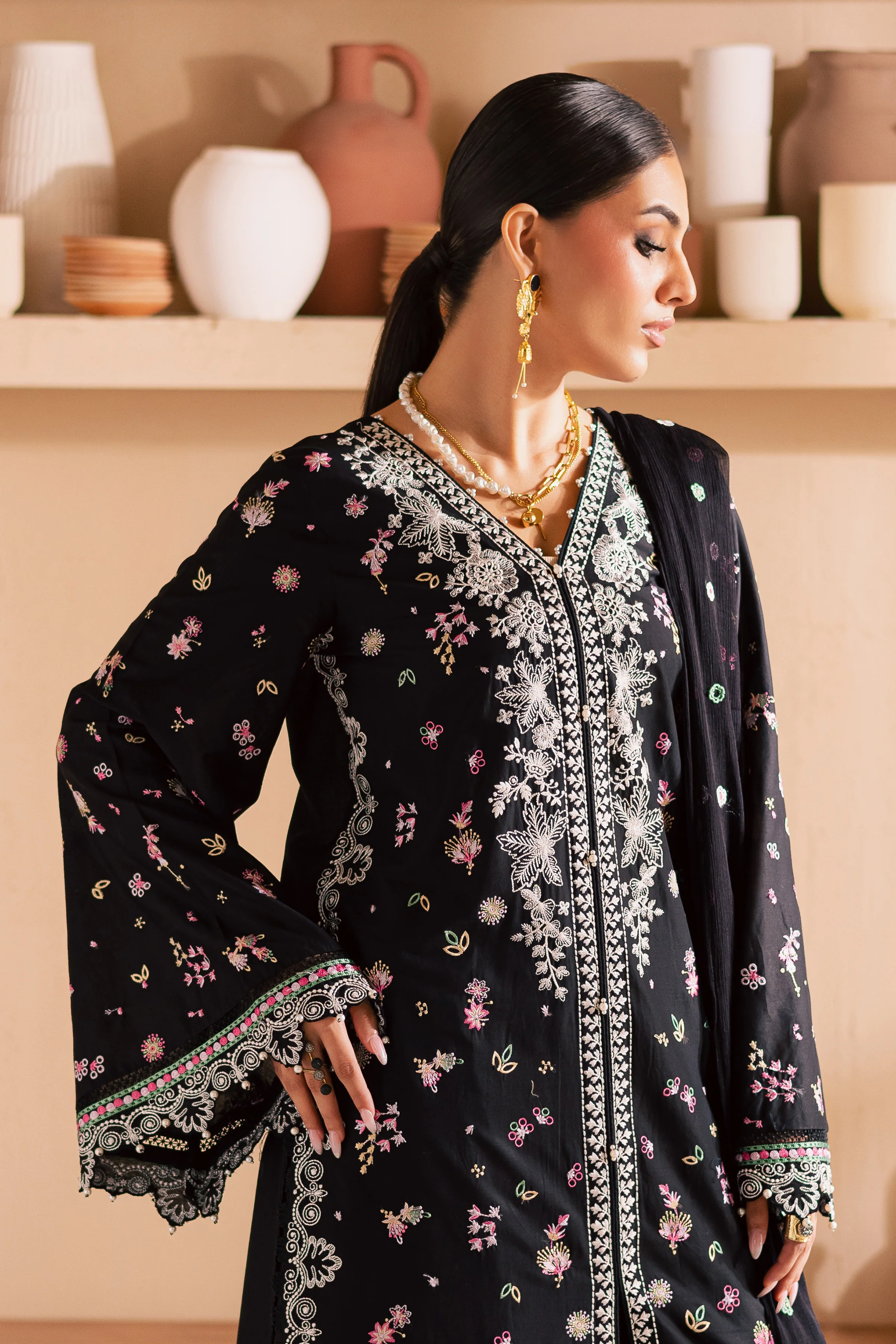Priscilla 3Pc - Embroidered Lawn Dress - Image 6
