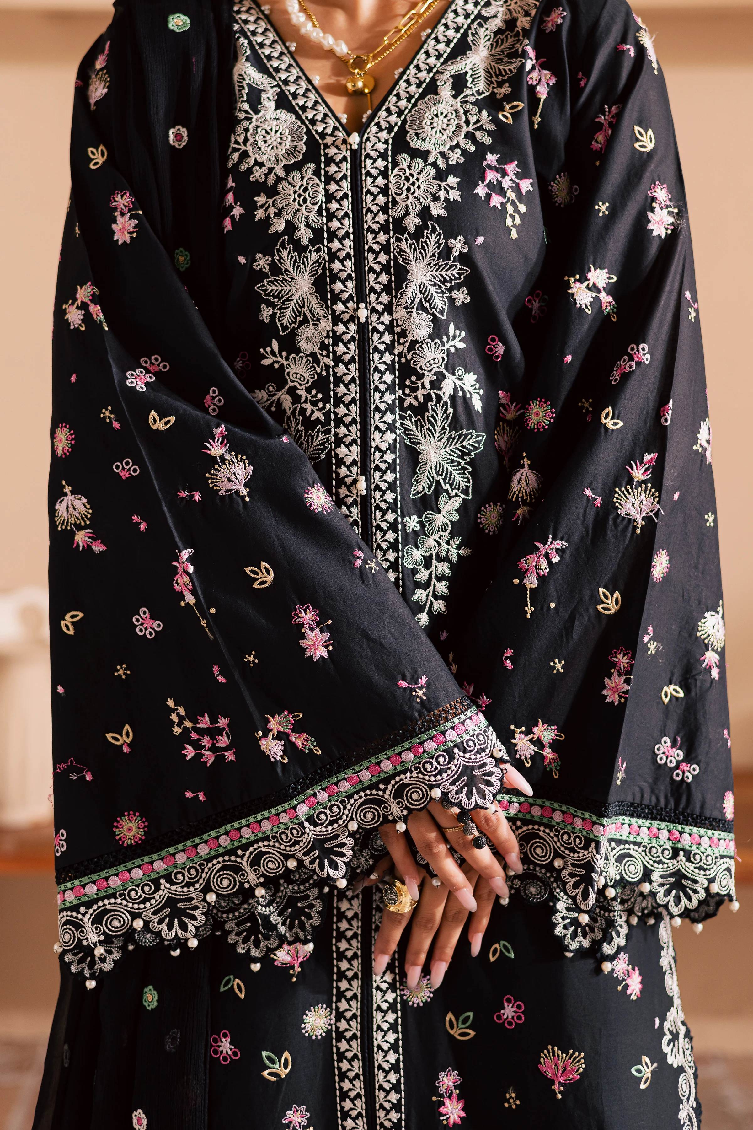 Priscilla 3Pc - Embroidered Lawn Dress - Image 7