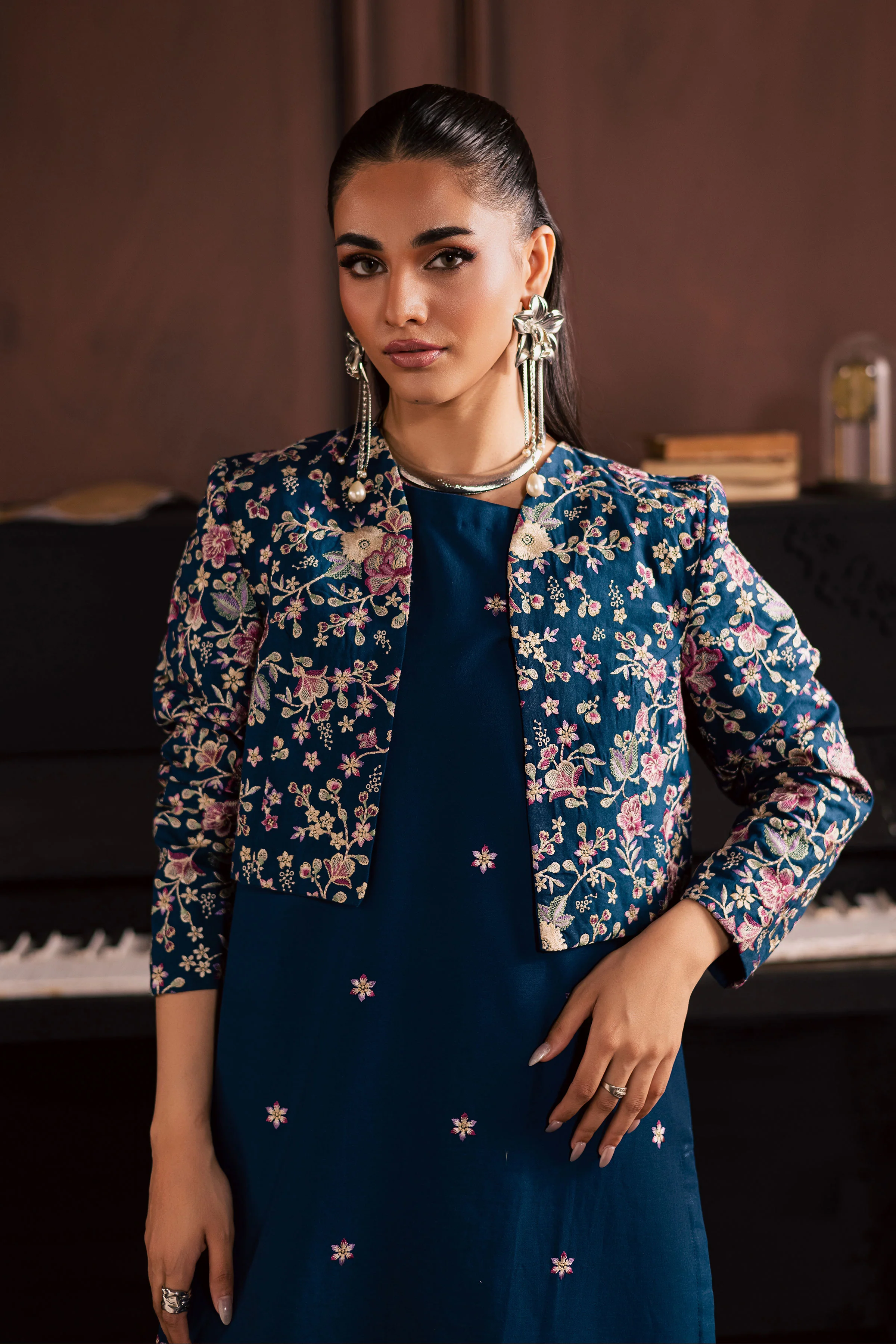 Purkashish 3Pc - Embroidered Khaddar Dress - Image 2
