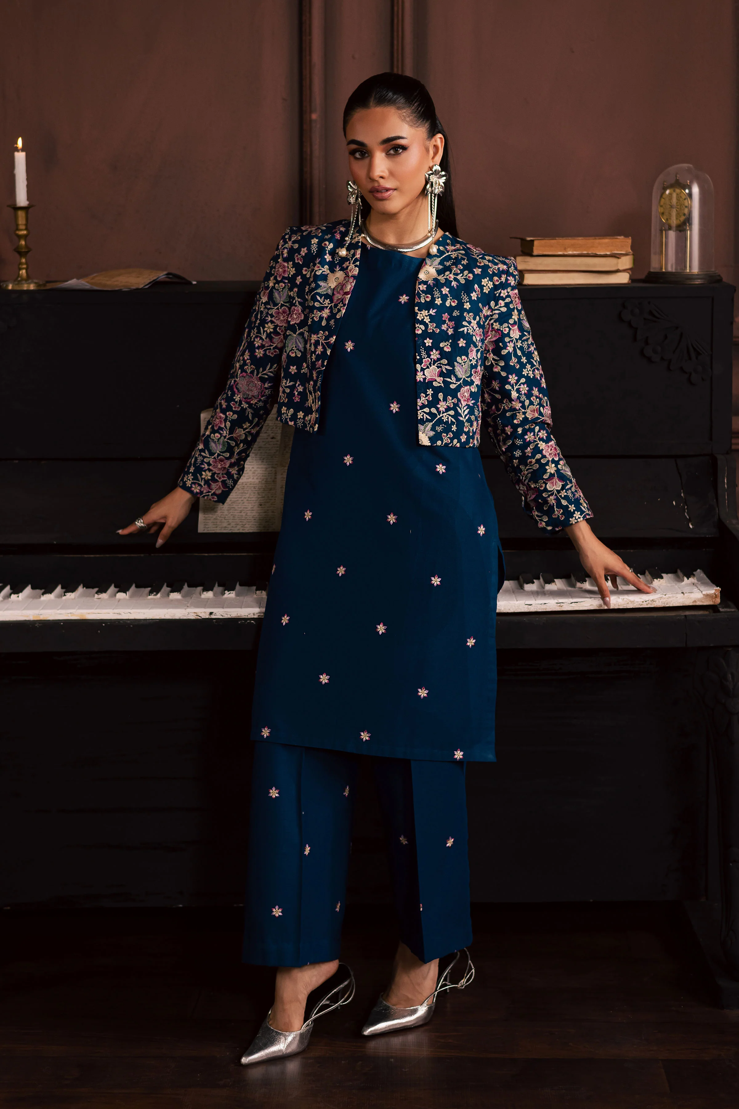 Purkashish 3Pc - Embroidered Khaddar Dress - Image 3