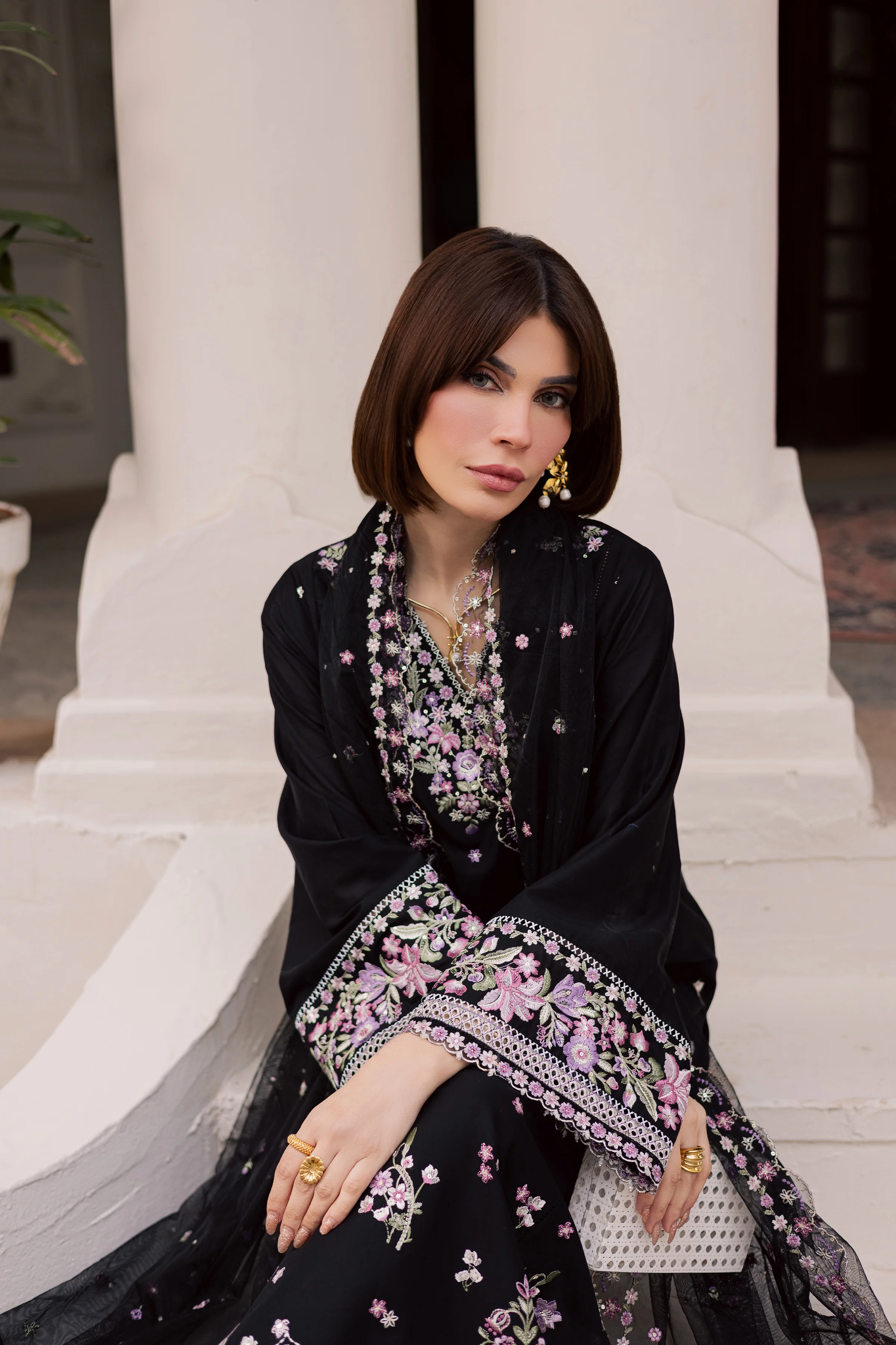 Raeqa 3Pc - Festive Embroidered Lawn - Image 2