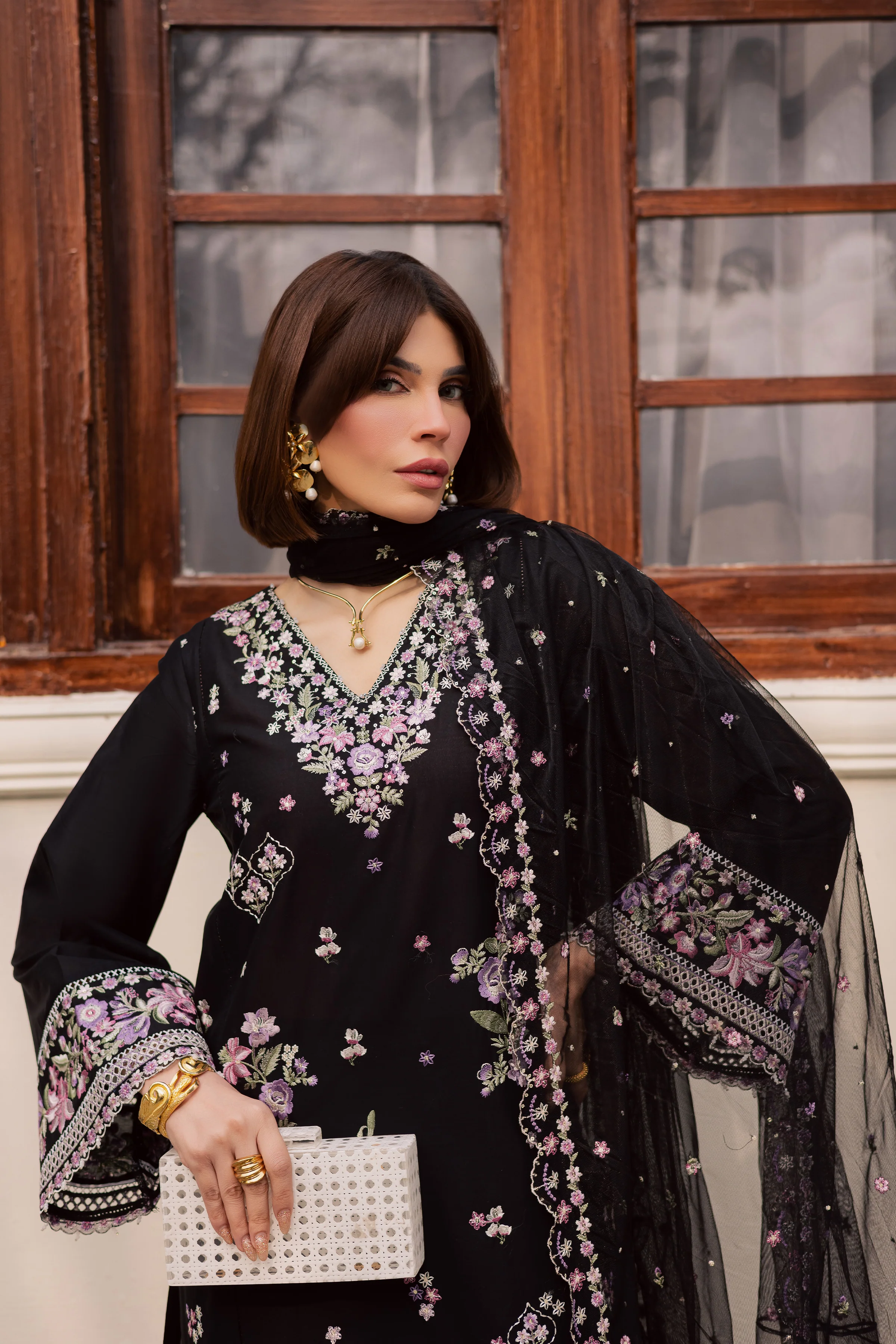 Raeqa 3Pc - Festive Embroidered Lawn - Image 3
