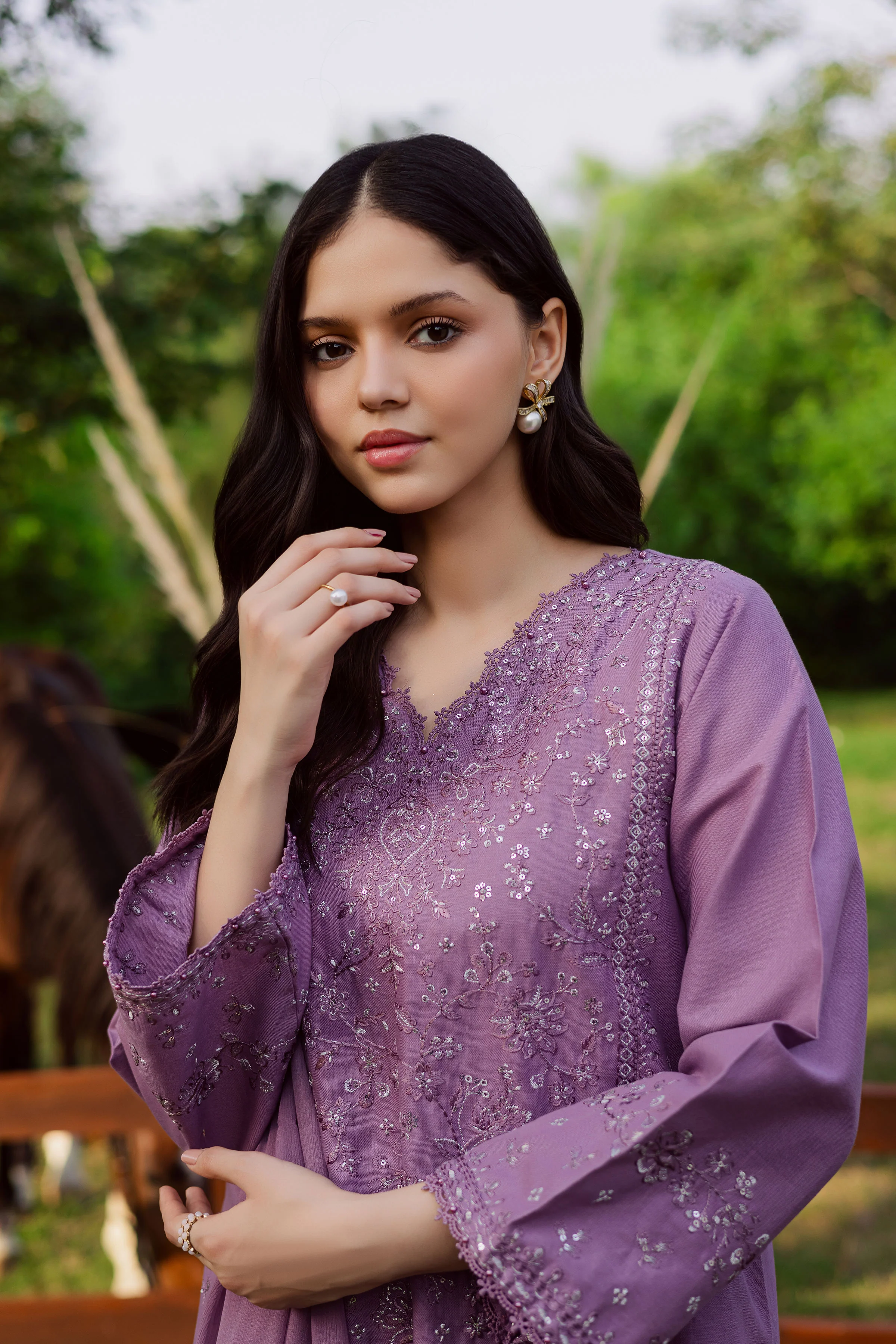 Raeven 3Pc - Embroidered Khaddar Dress - Image 2
