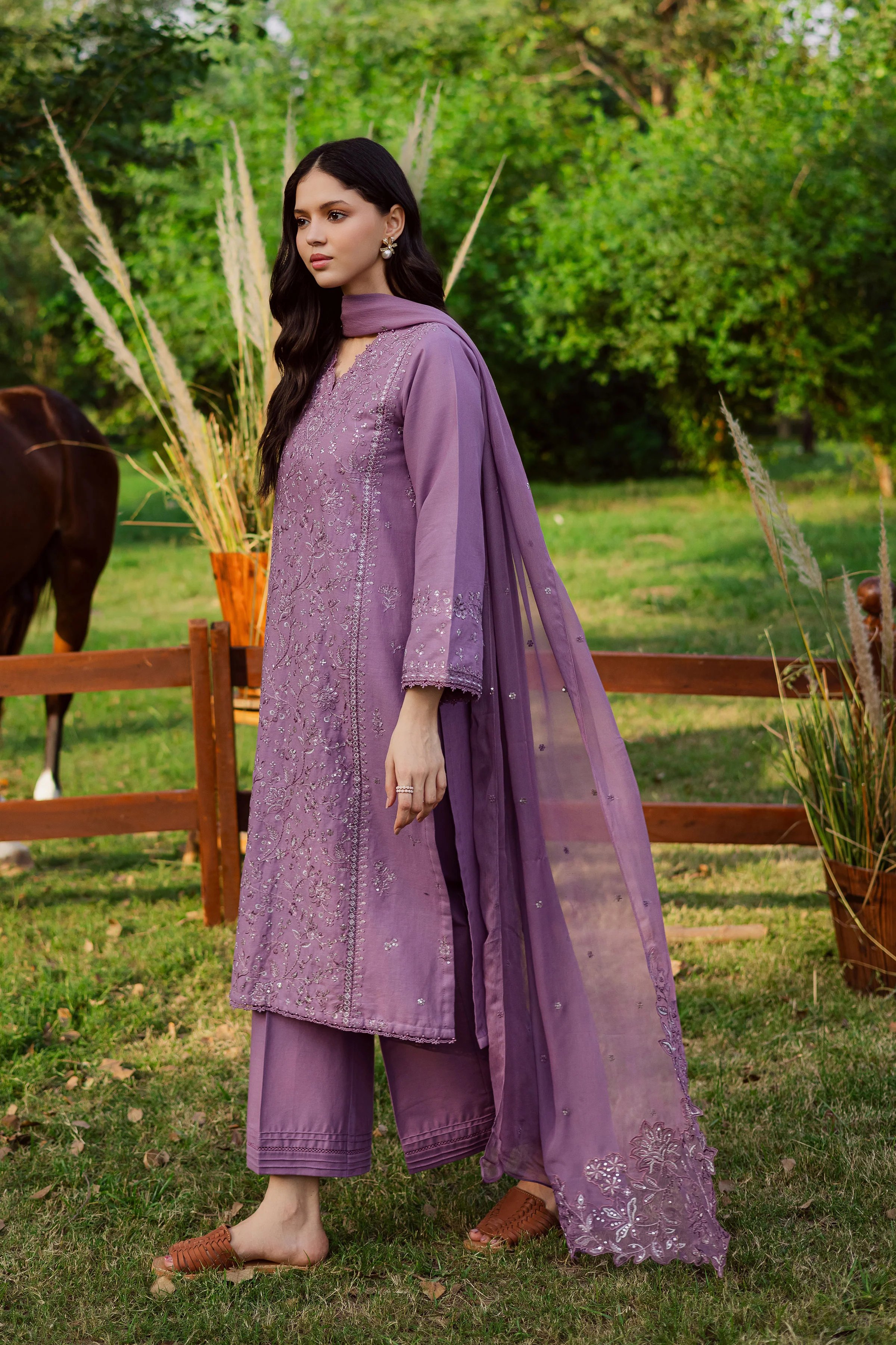 Raeven 3Pc - Embroidered Khaddar Dress - Image 4