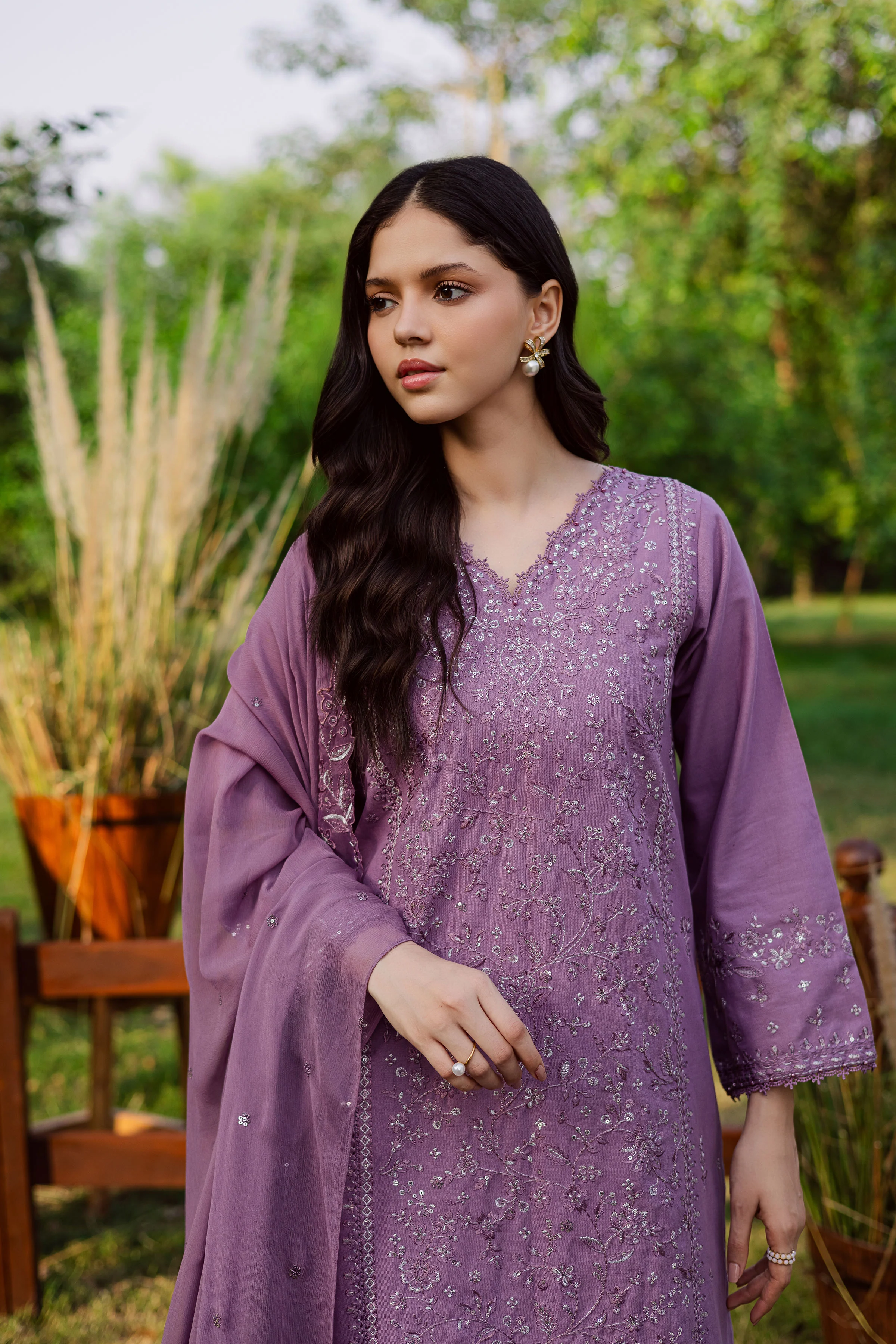 Raeven 3Pc - Embroidered Khaddar Dress - Image 5