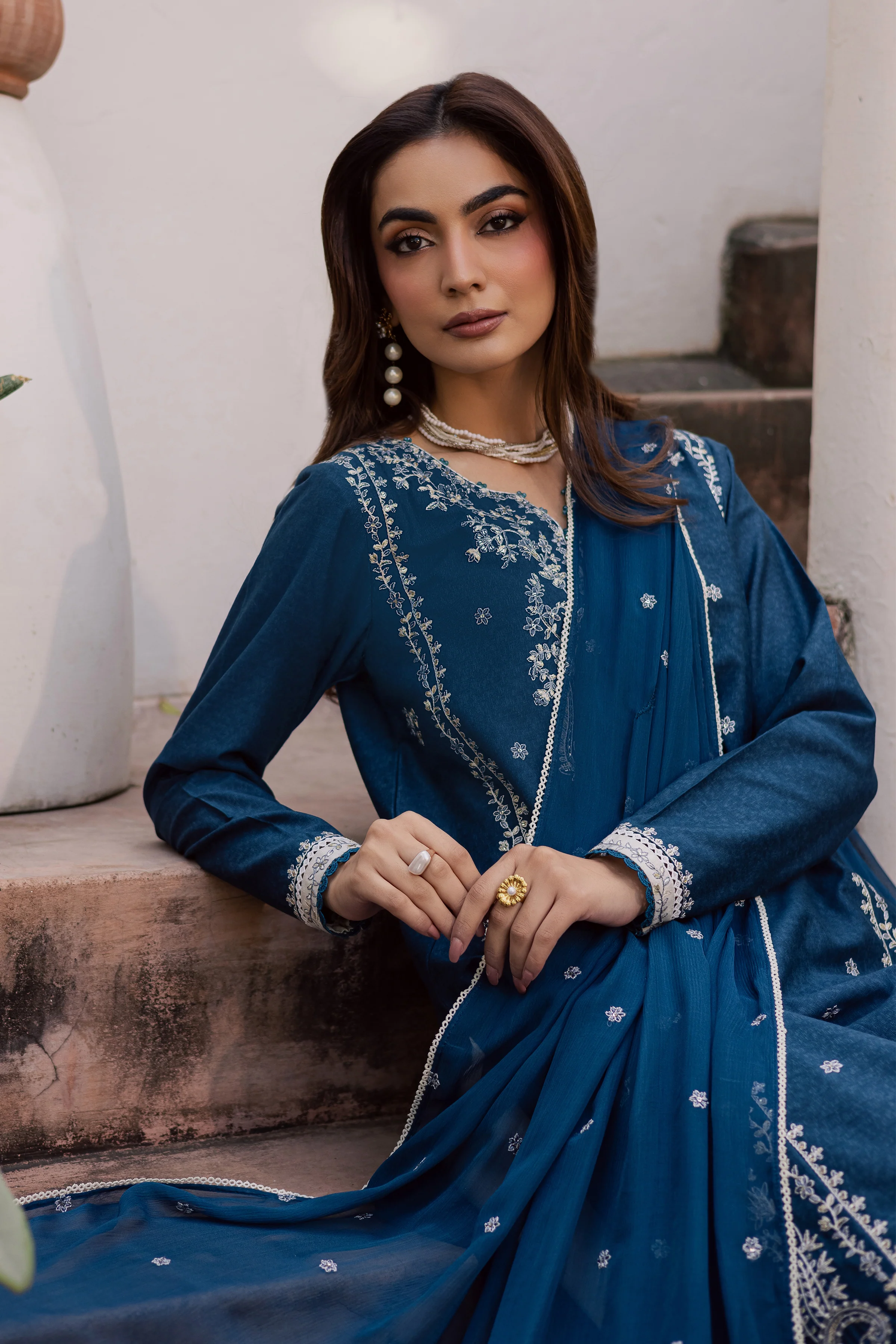Raham 3Pc - Embroidered Festive Pret - Image 3