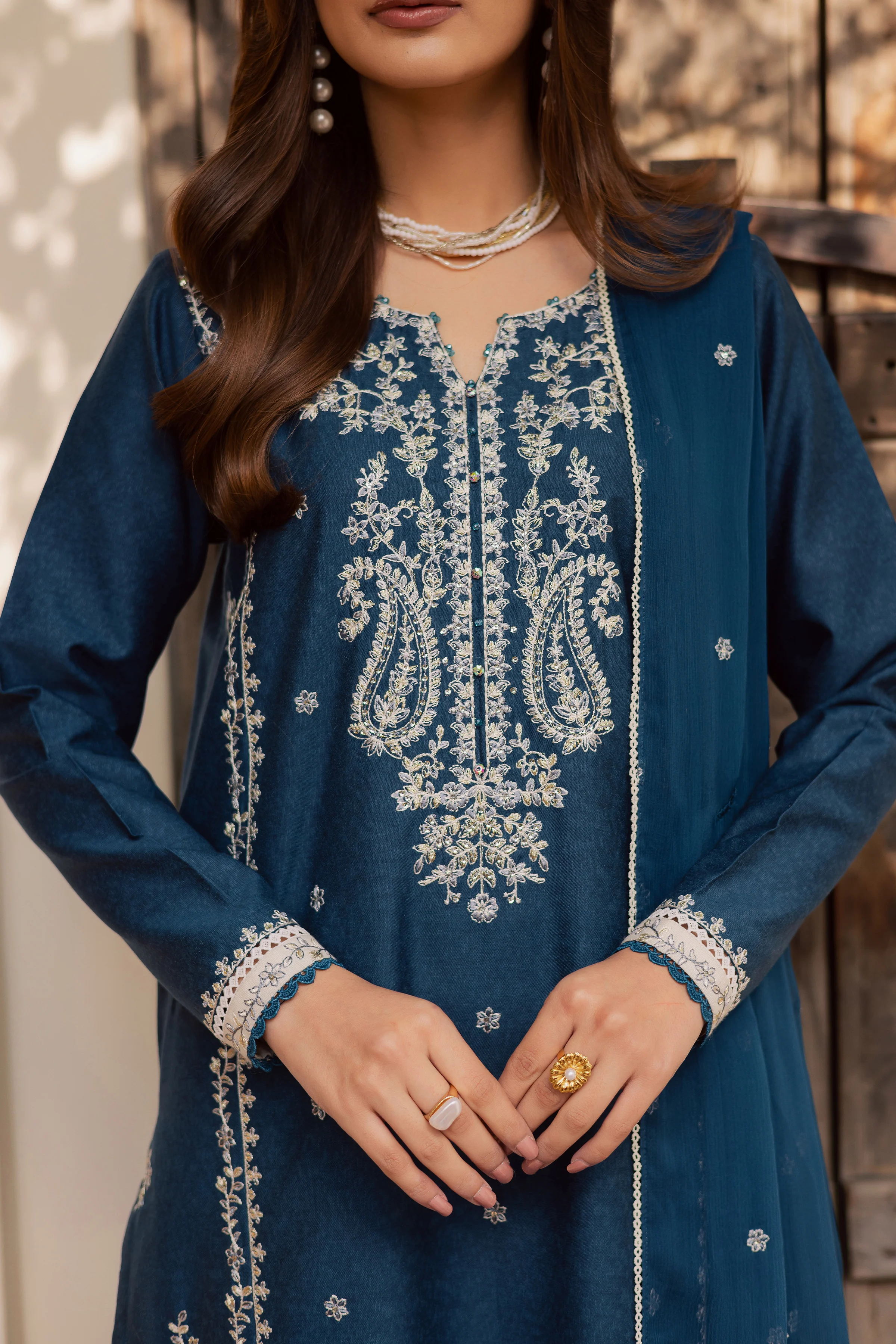 Raham 3Pc - Embroidered Festive Pret - Image 6