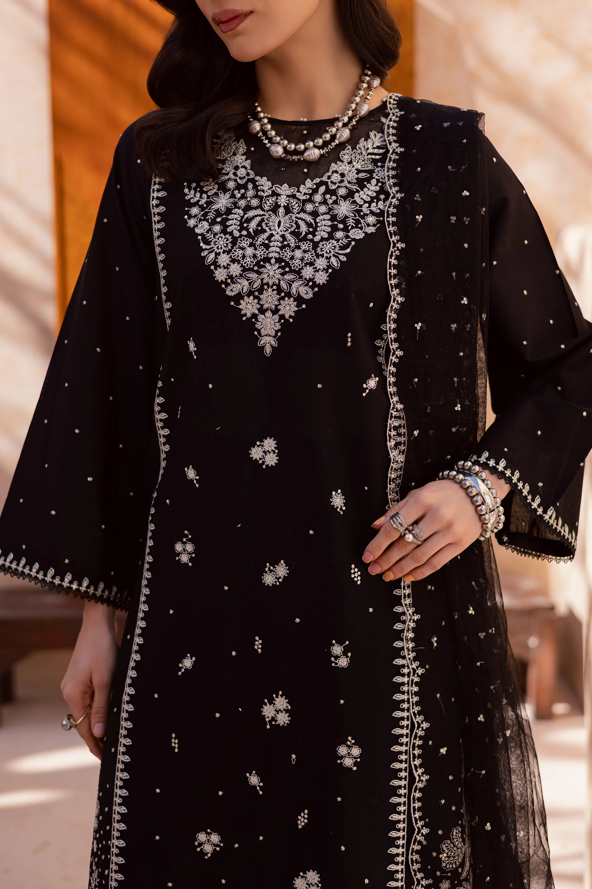 Rameesha 3Pc - Festive Embroidered Lawn - Image 10