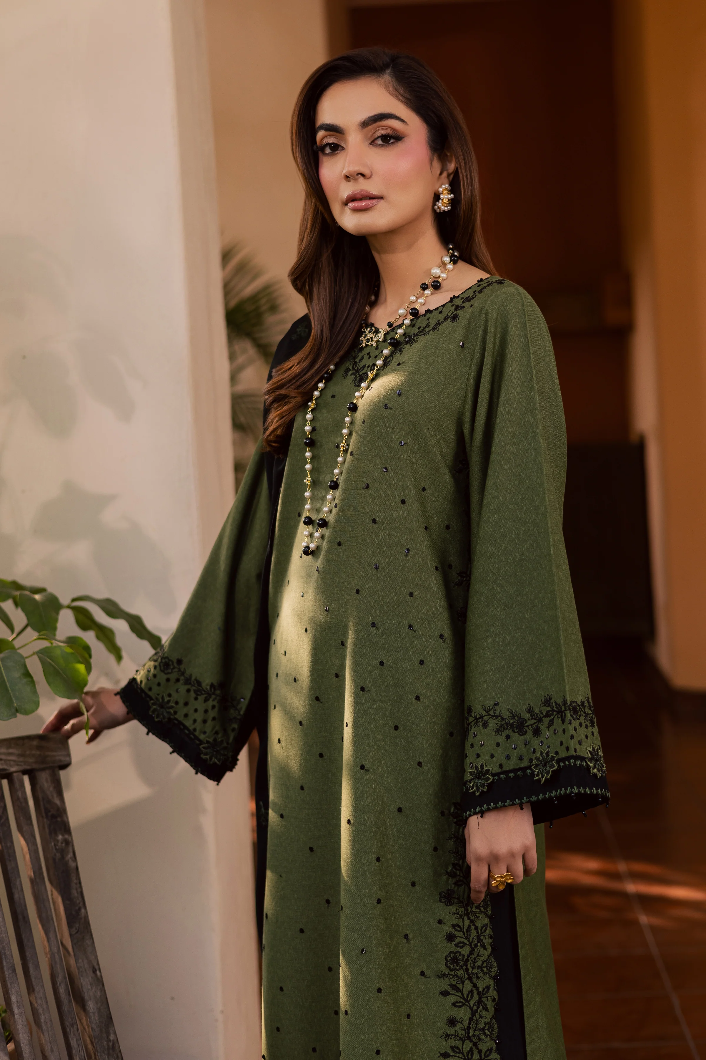 Record 3Pc - Embroidered Festive Pret - Image 2