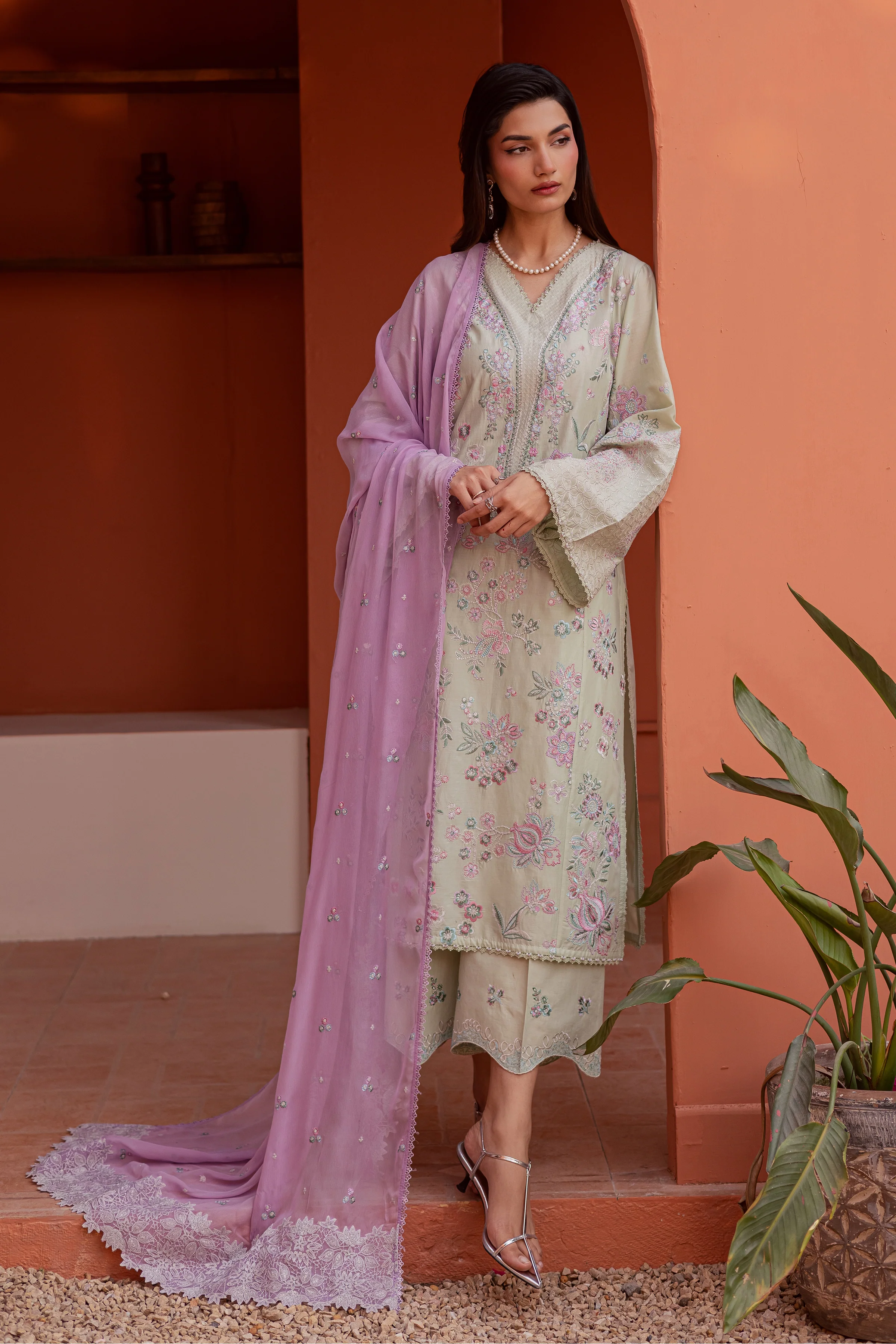 Reeya 3Pc - Festive Embroidered Lawn - Image 10