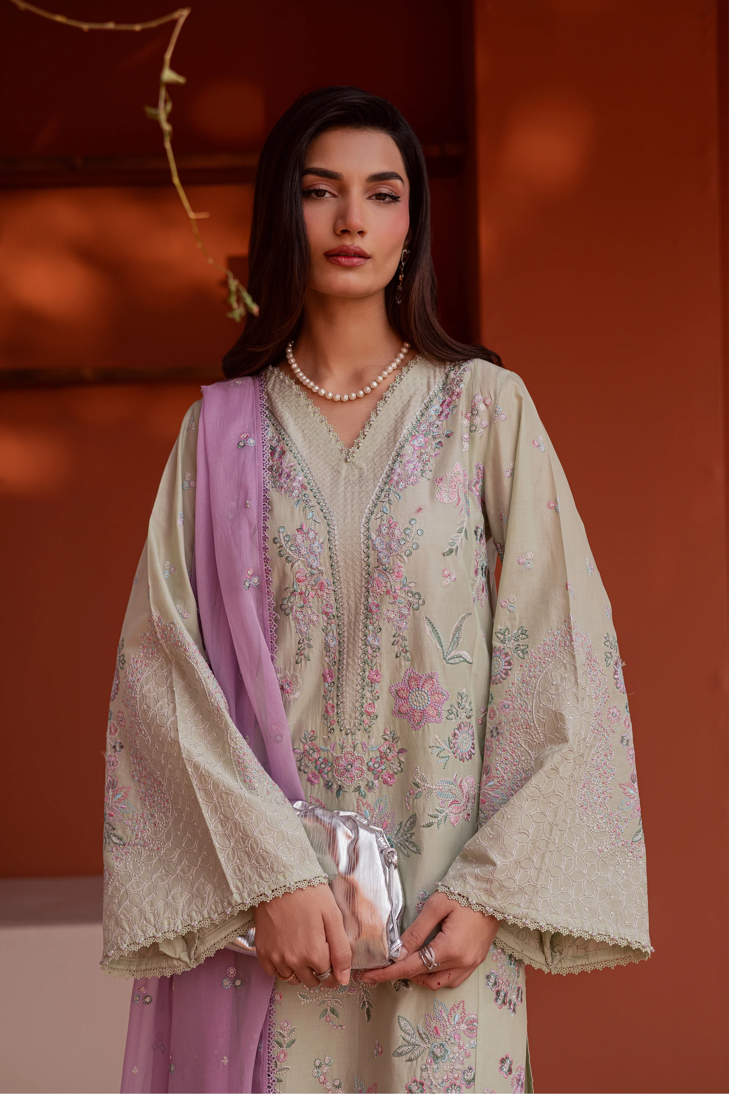 Reeya 3Pc - Festive Embroidered Lawn - Image 2