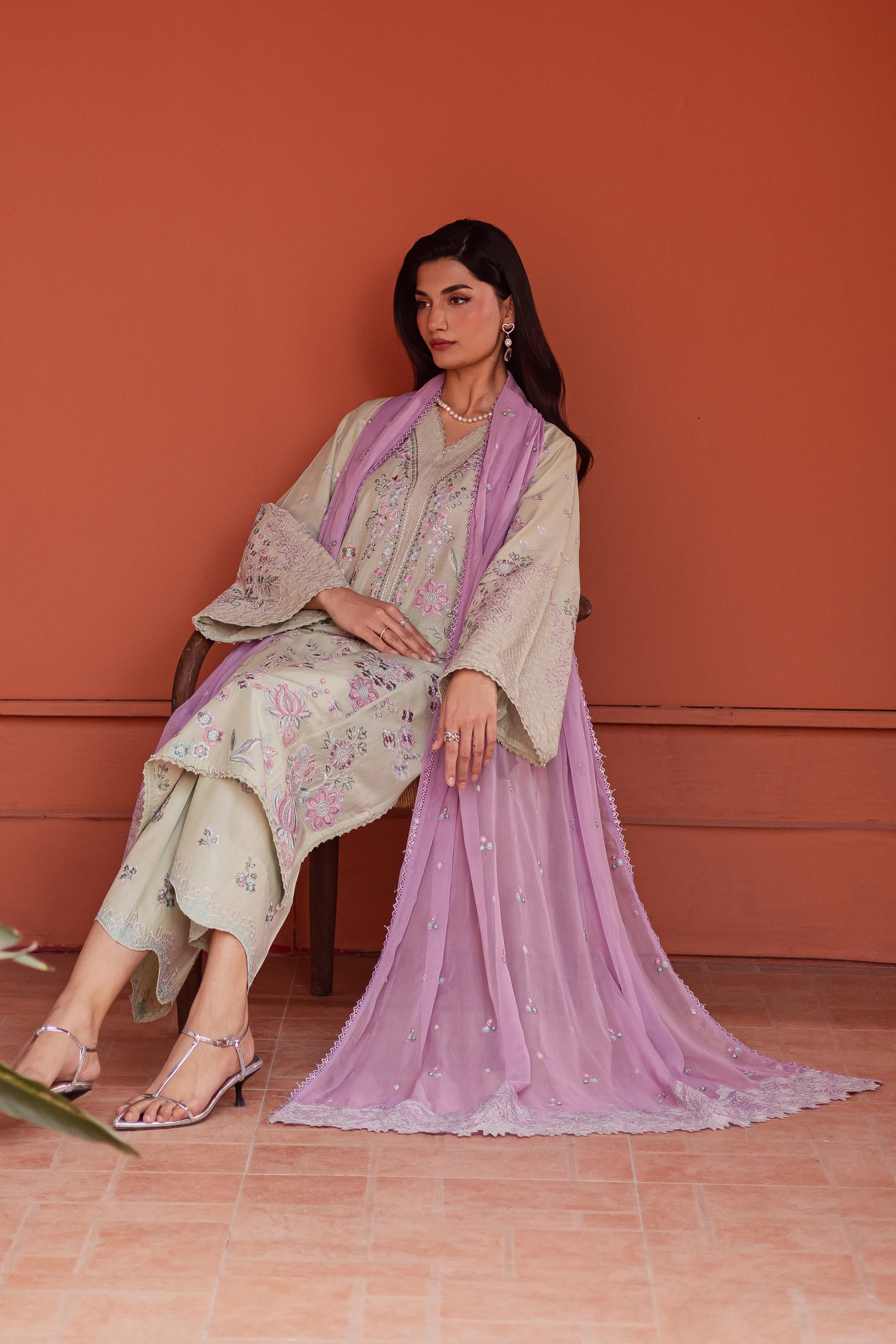 Reeya 3Pc - Festive Embroidered Lawn - Image 5