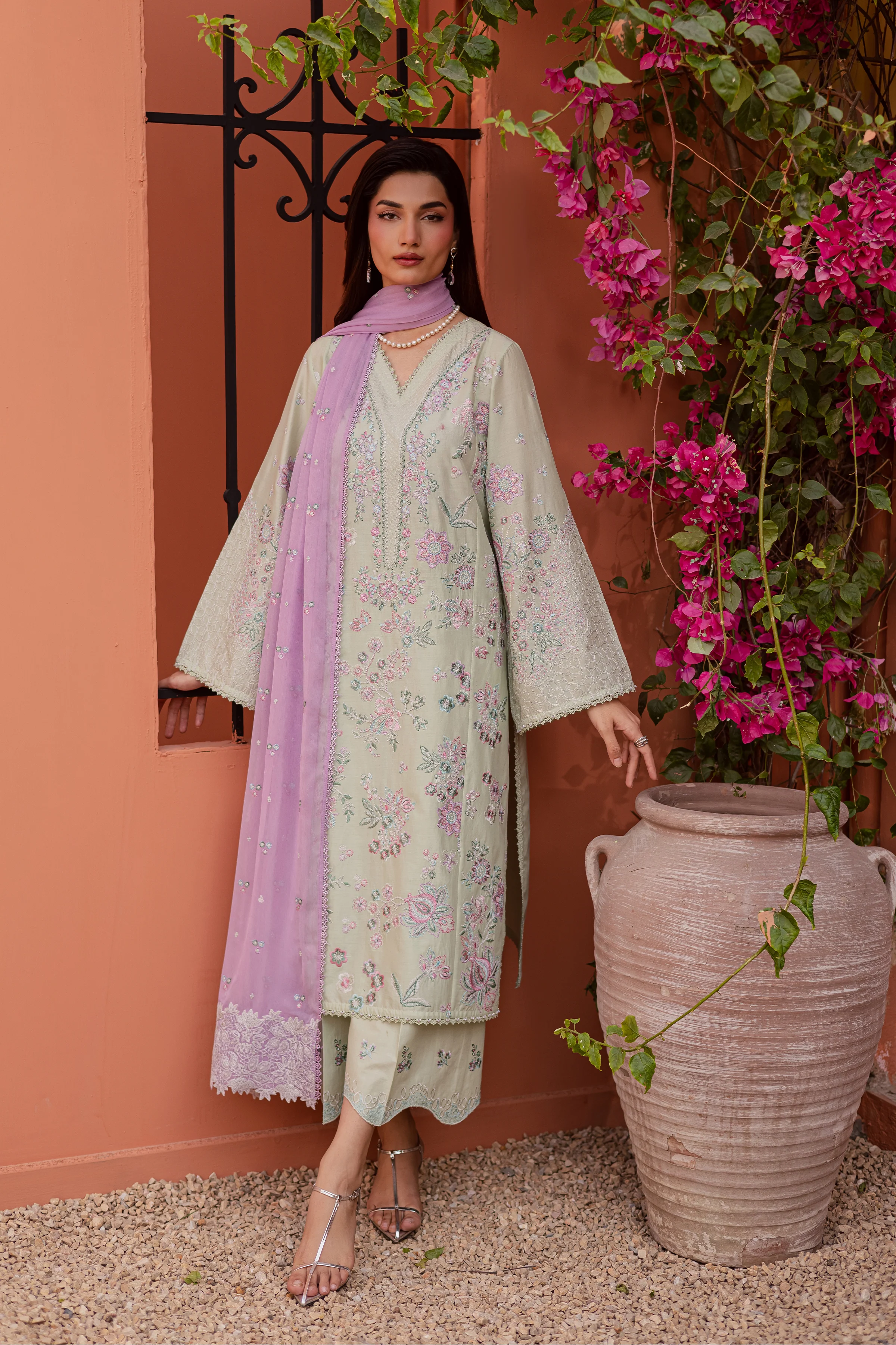 Reeya 3Pc - Festive Embroidered Lawn - Image 9