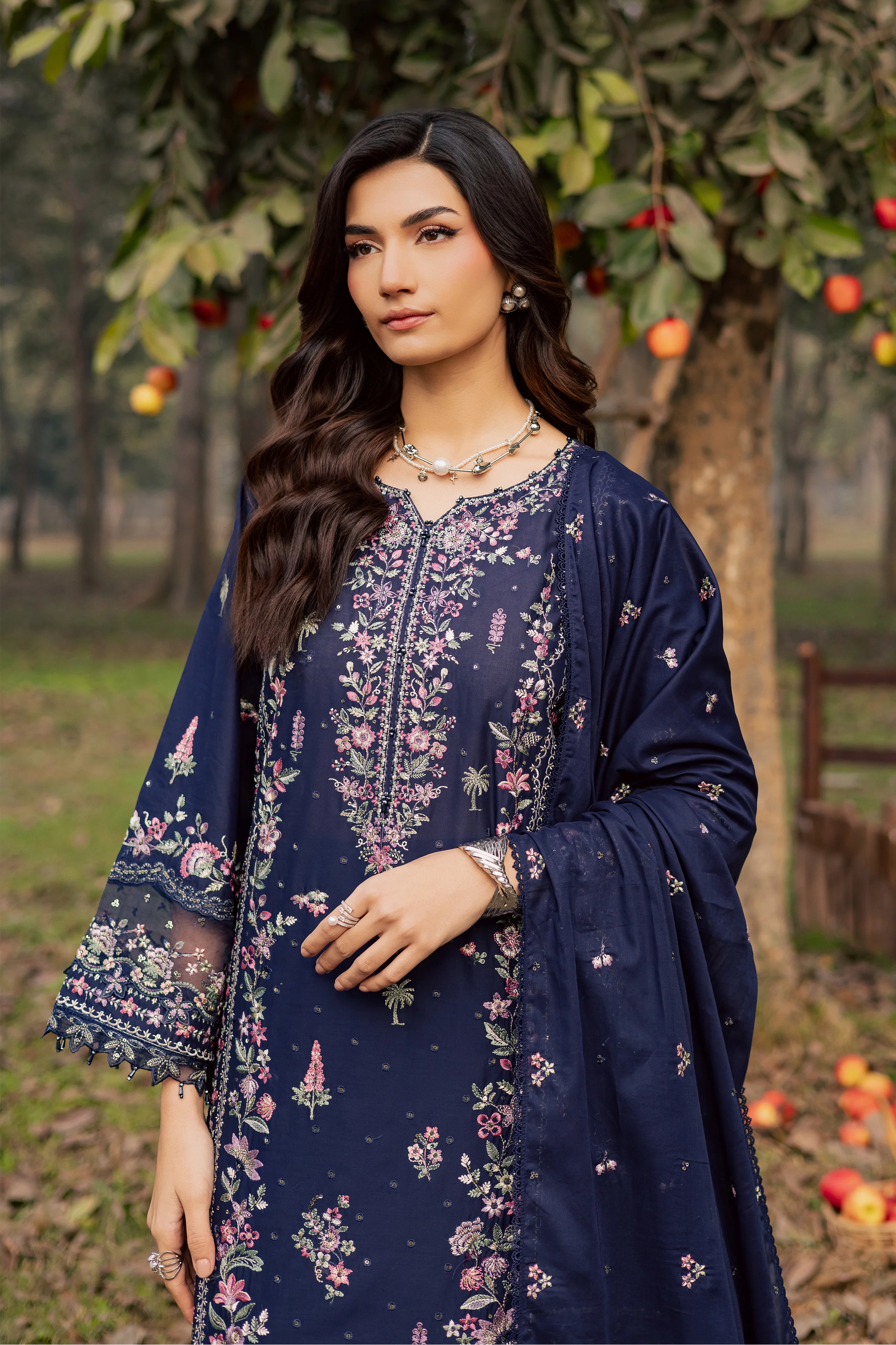 Rehaab 3Pc - Festive Embroidered Lawn - Image 4