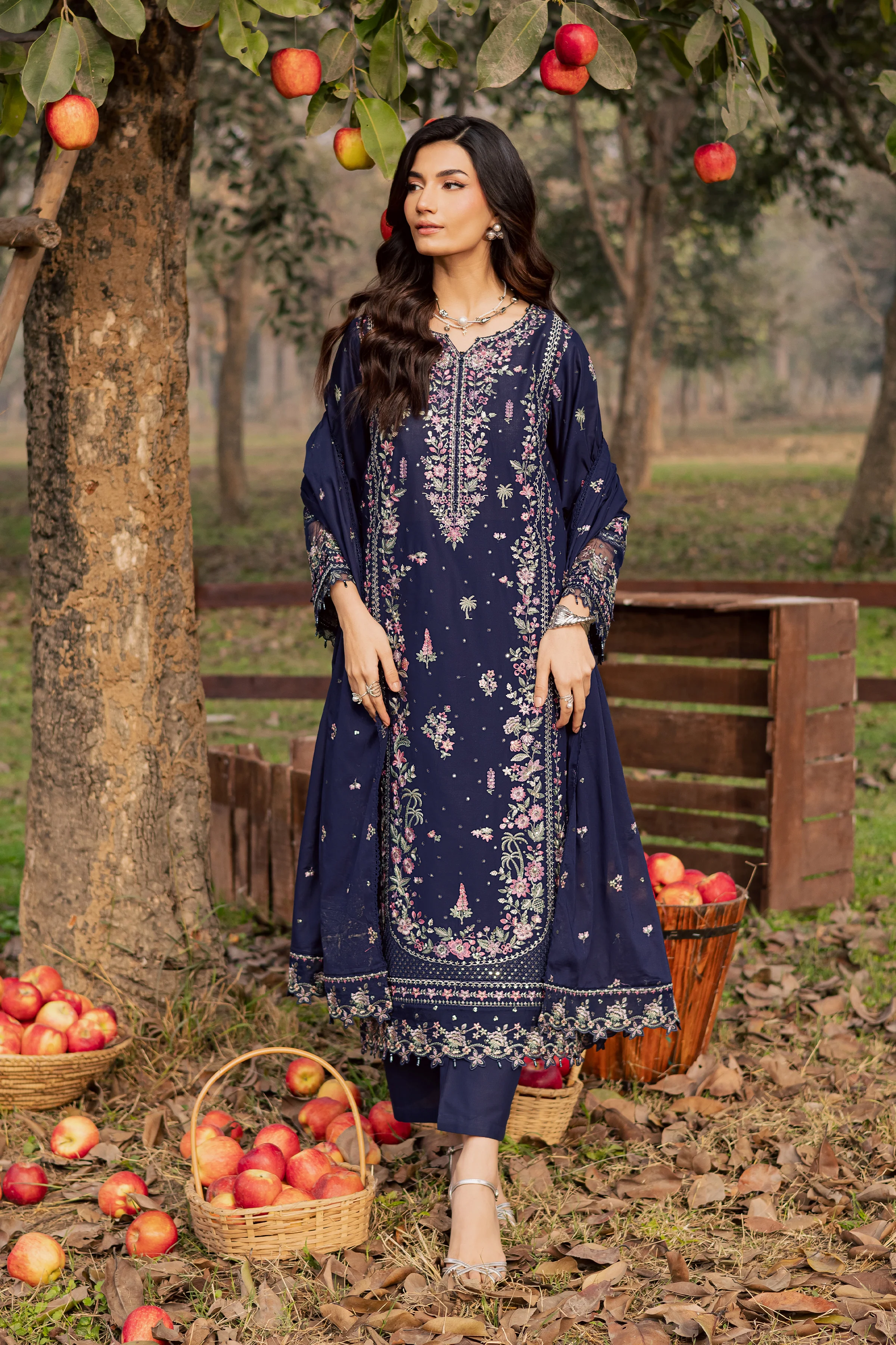 Rehaab 3Pc - Festive Embroidered Lawn - Image 5