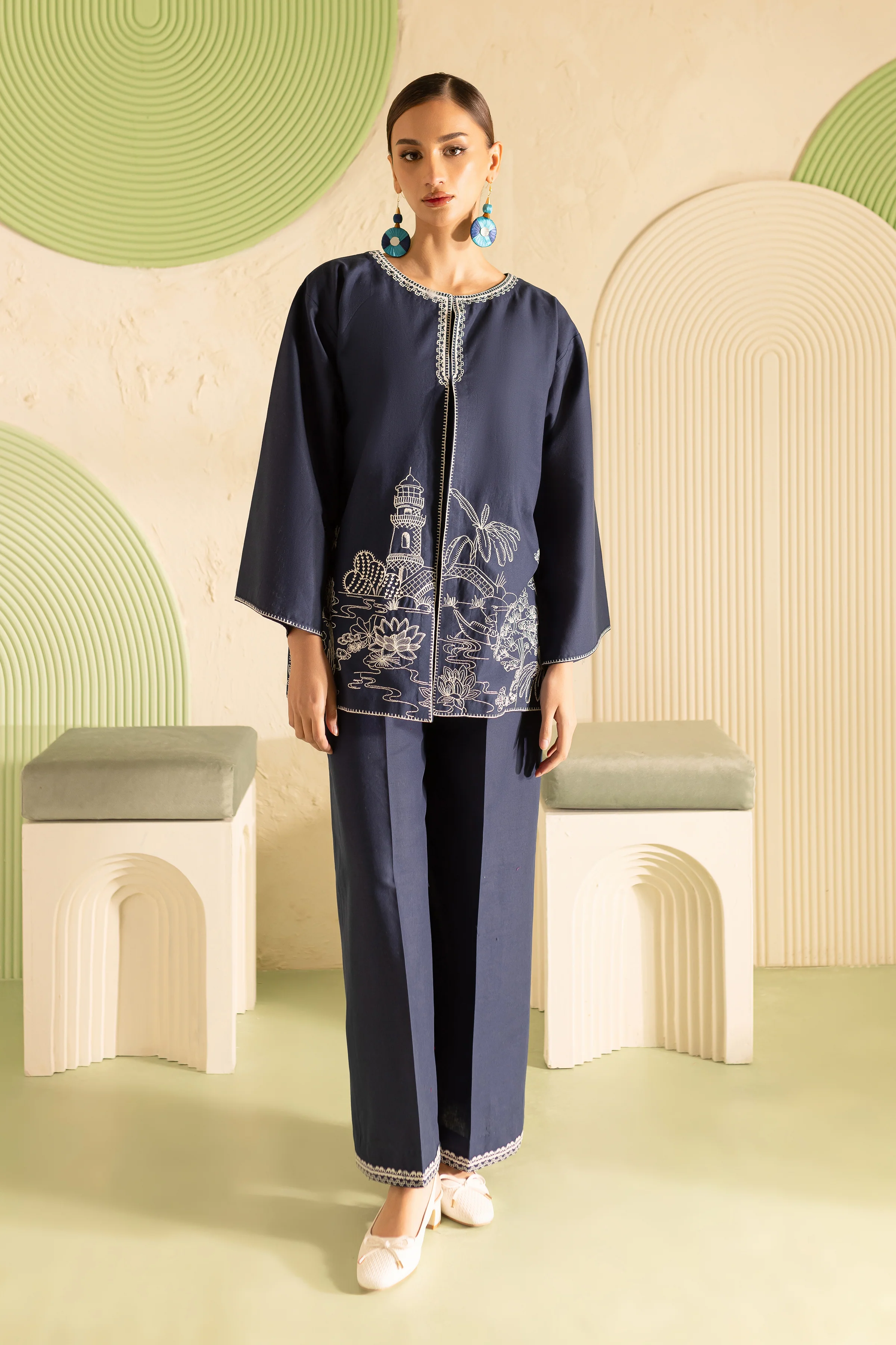 Remas 3Pc - Embroidered Khaddar Dressa