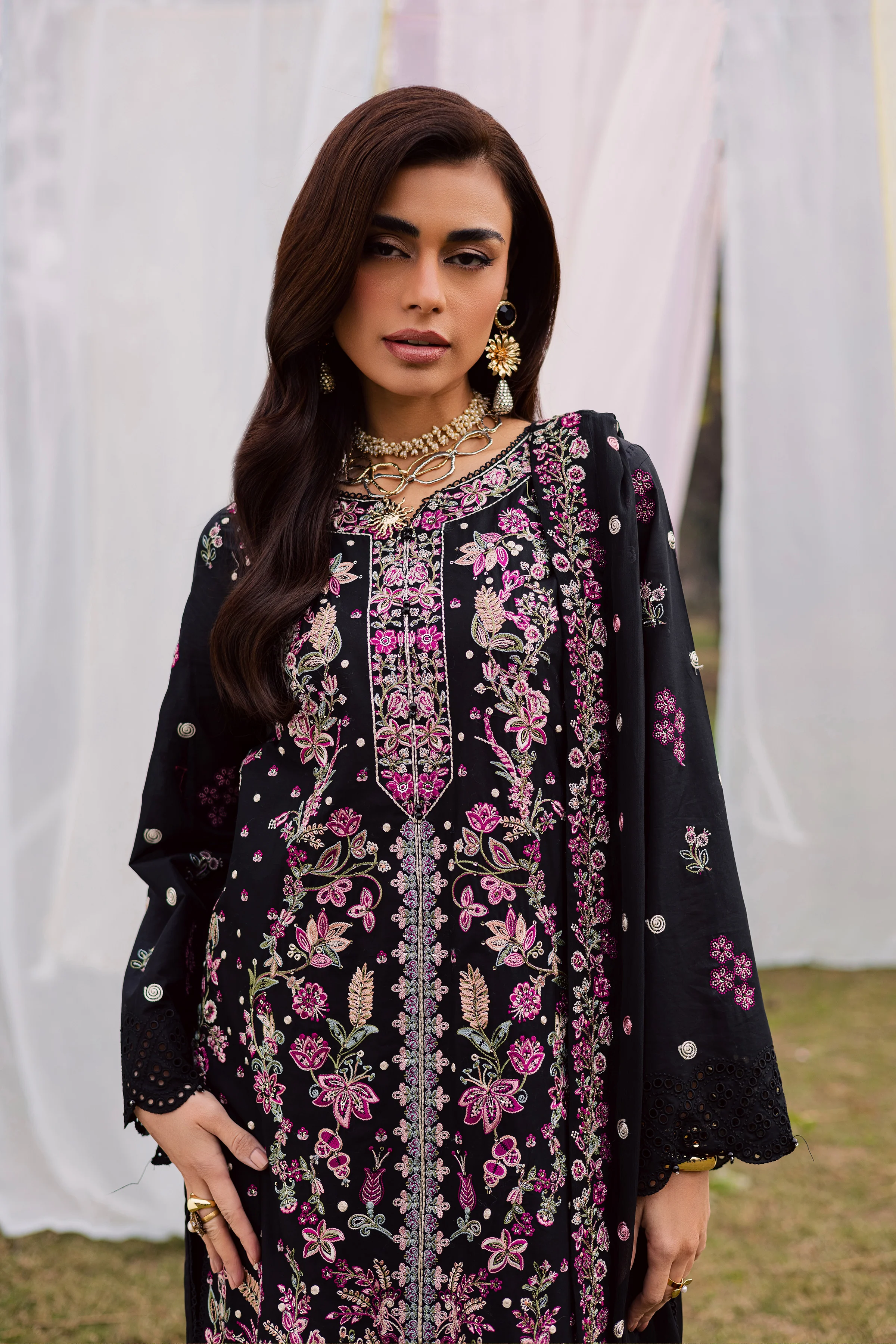 Rene 3Pc - Festive Embroidered Lawn - Image 2