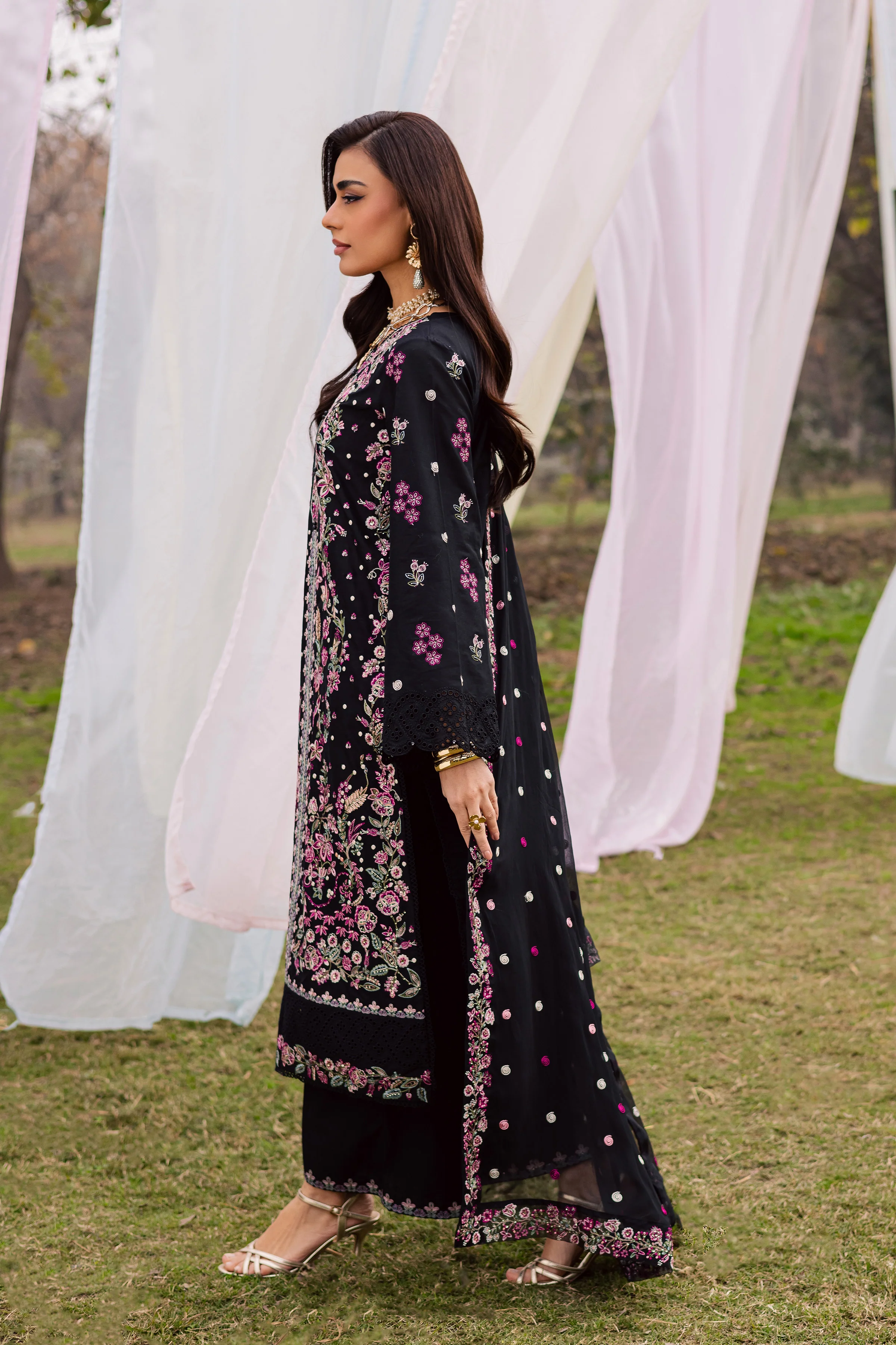Rene 3Pc - Festive Embroidered Lawn - Image 3