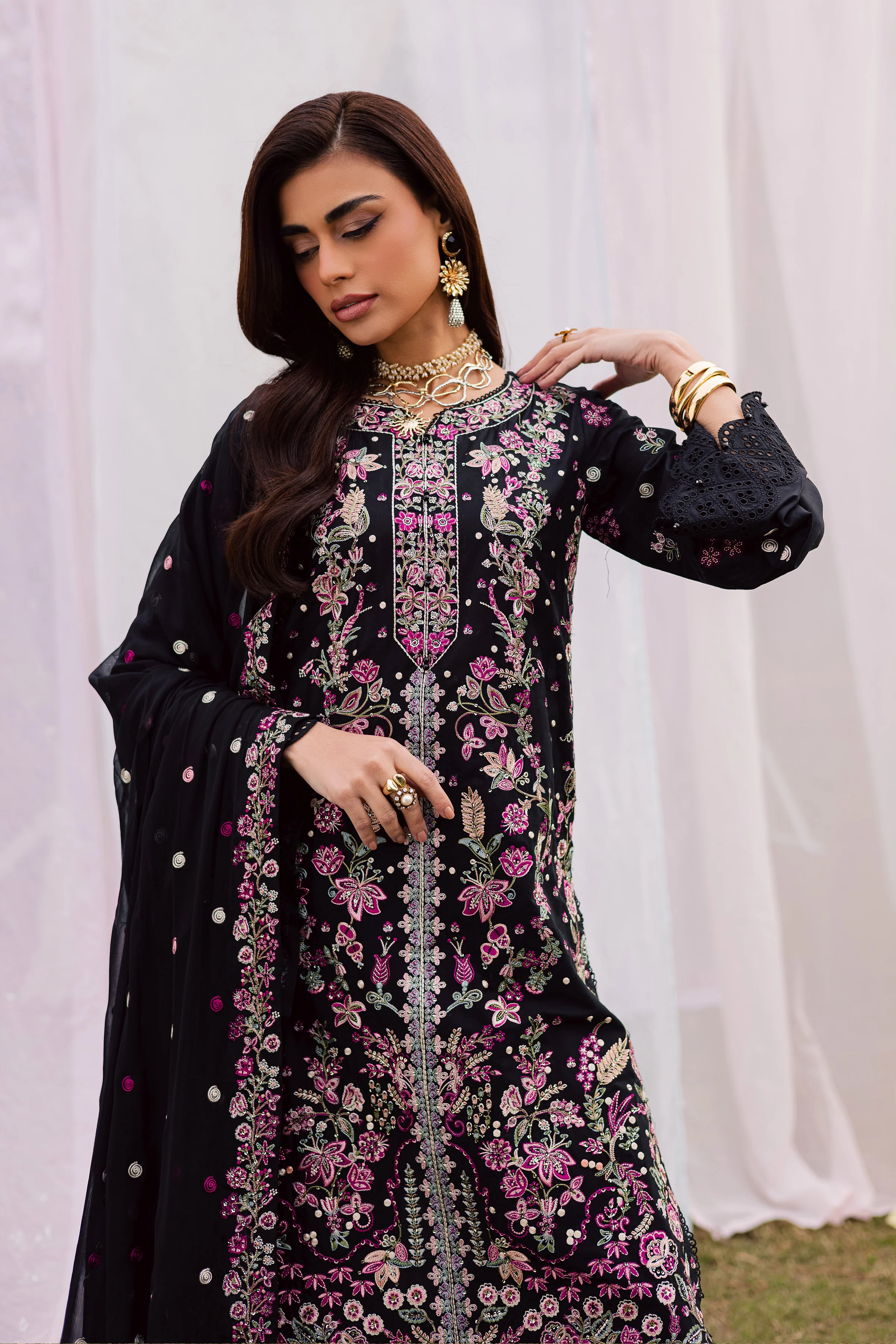 Rene 3Pc - Festive Embroidered Lawn - Image 5