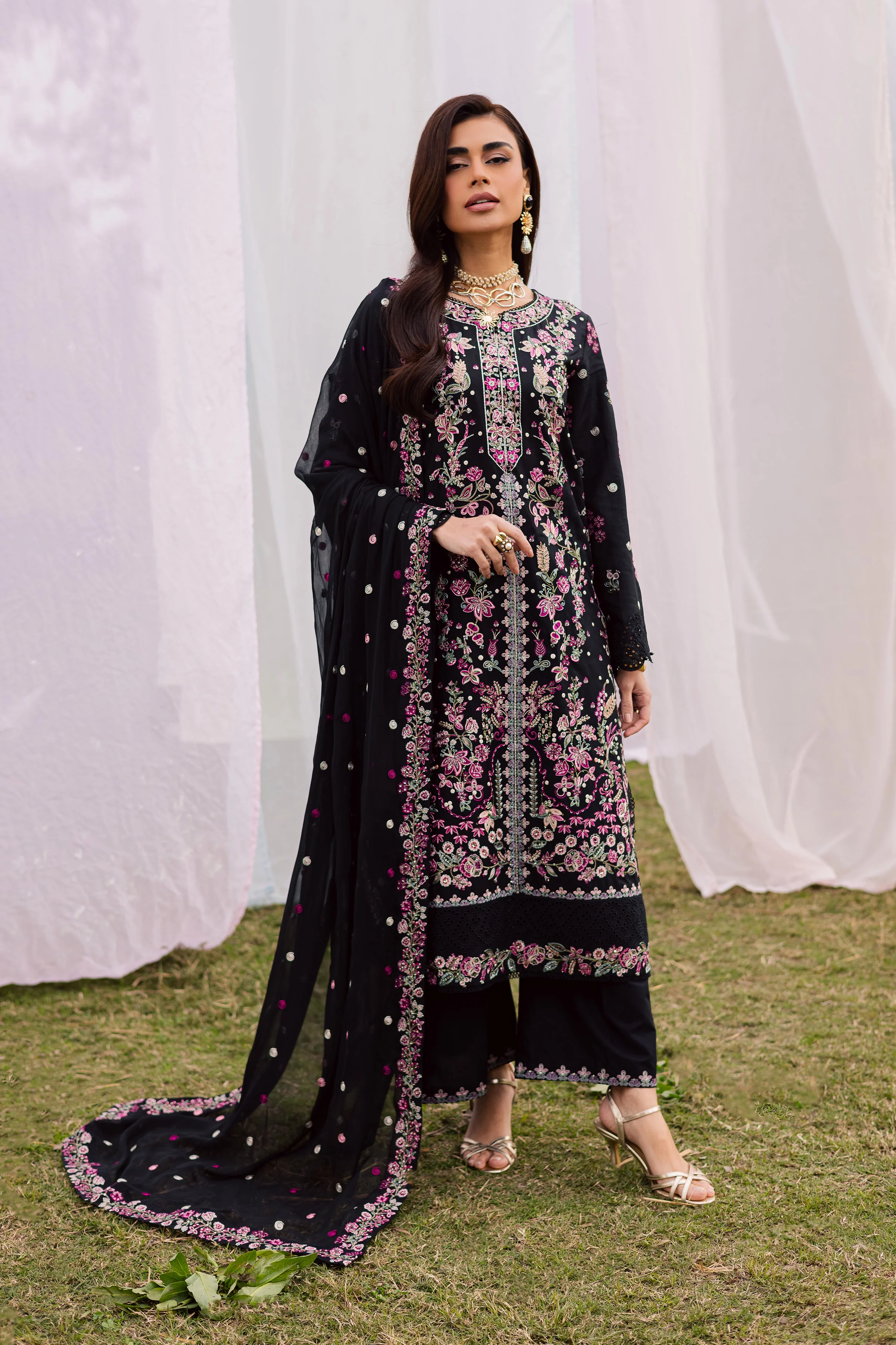 Rene 3Pc - Festive Embroidered Lawn - Image 8