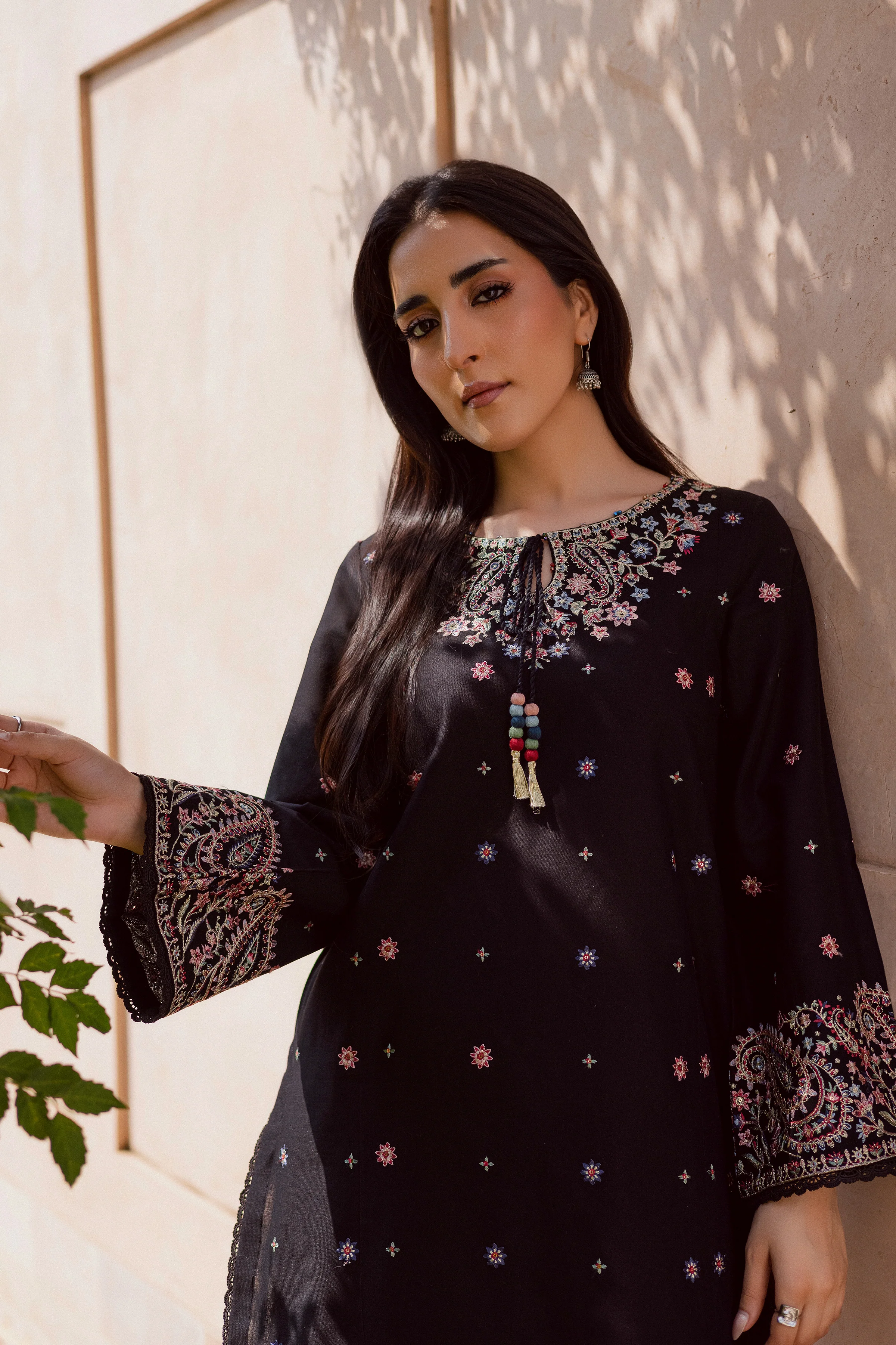 Riha 2Pc - Embroidered Khaddar Dress - Image 2