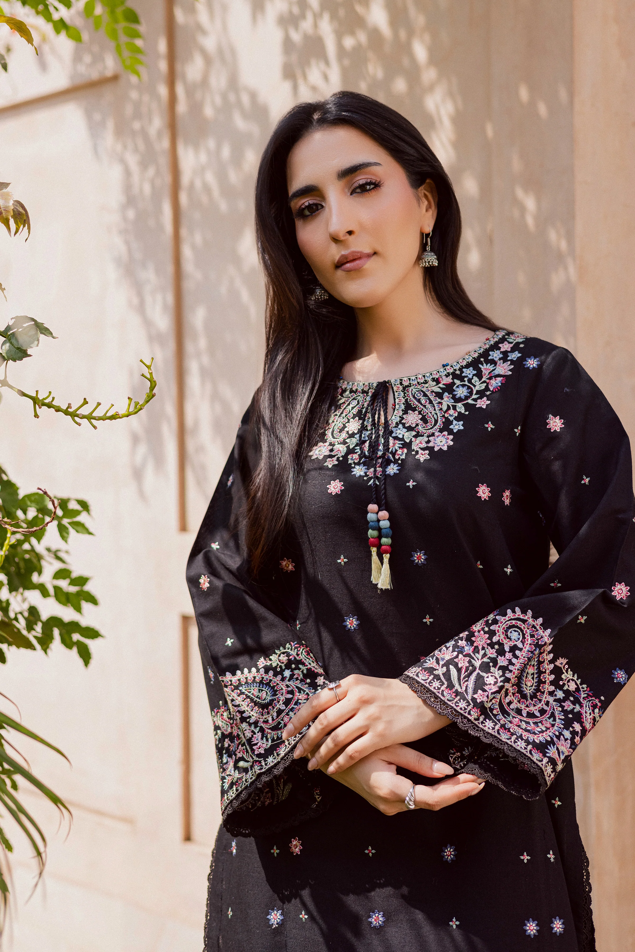 Riha 2Pc - Embroidered Khaddar Dress - Image 7