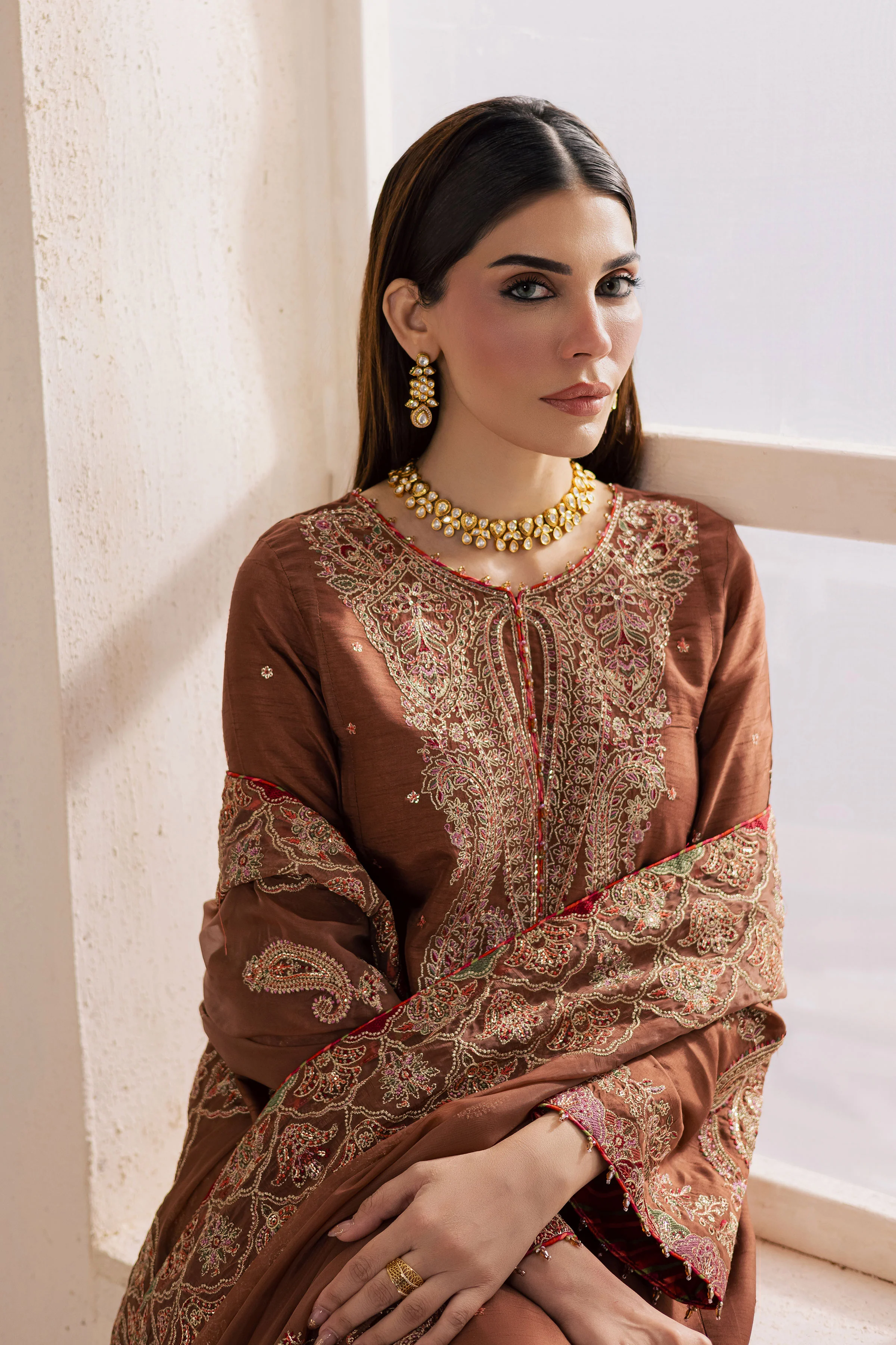 Rohine 3Pc - Embroidered Luxe Pret - Image 2