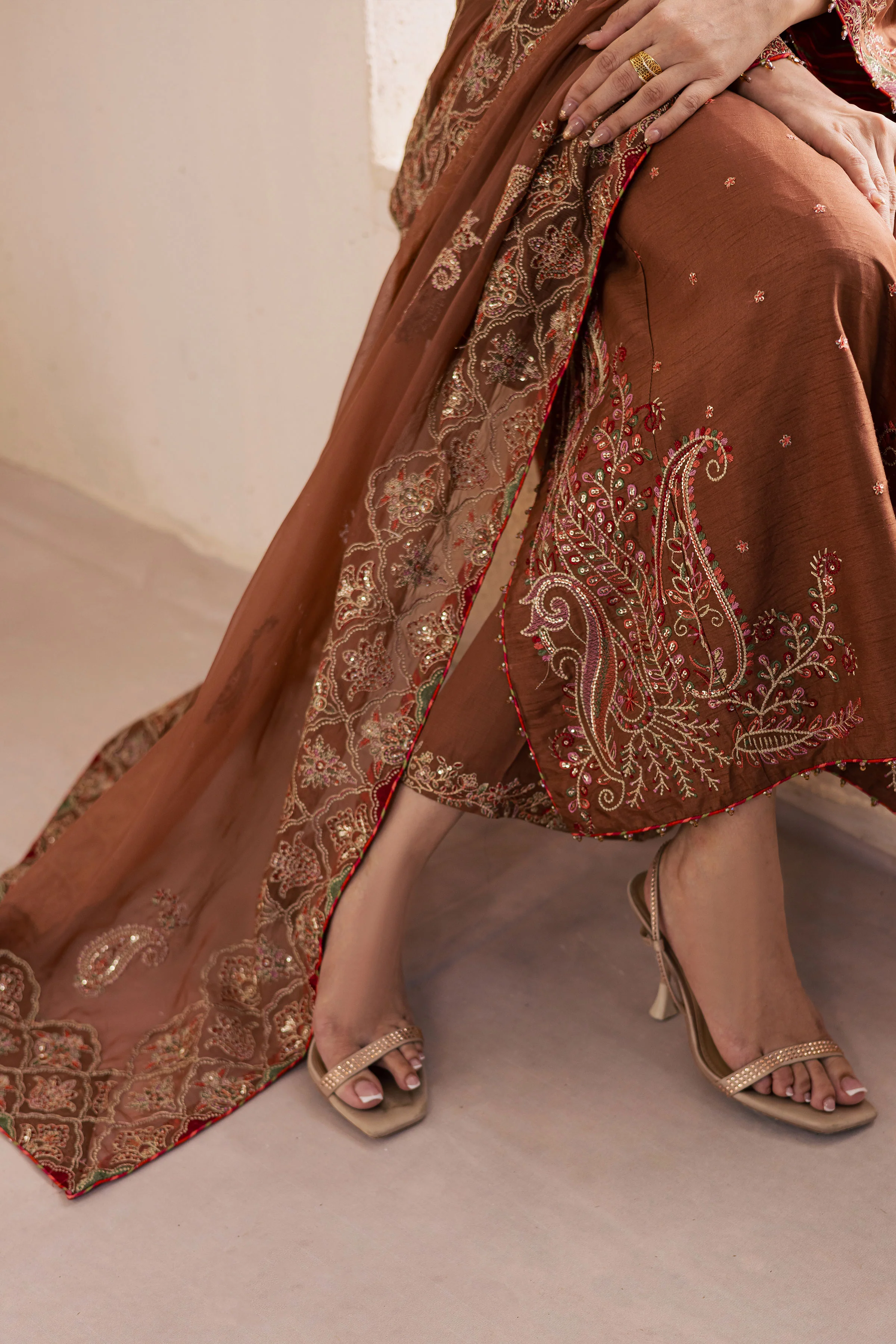 Rohine 3Pc - Embroidered Luxe Pret - Image 8