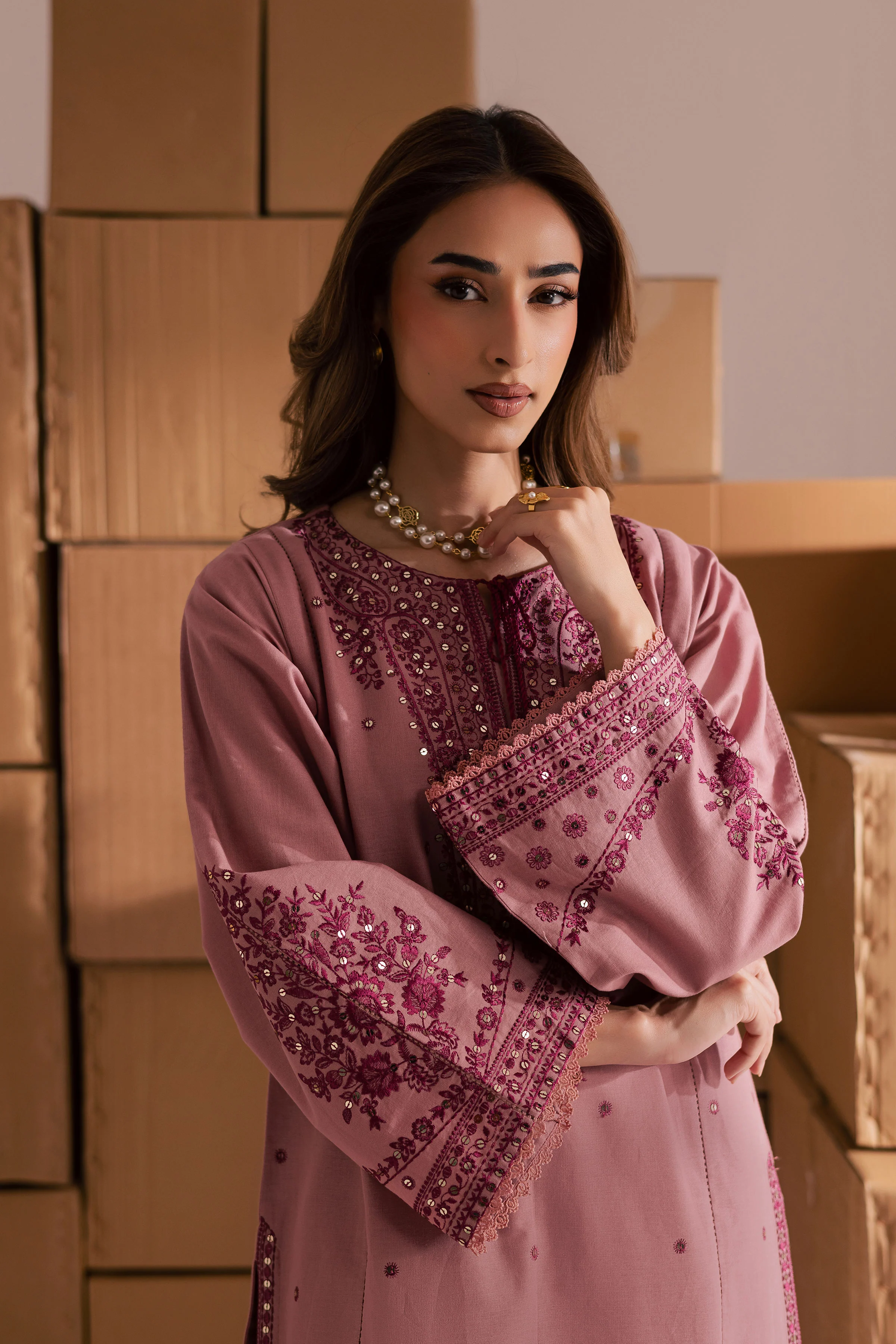 Roop 2Pc - Embroidered Khaddar Dress - Image 2