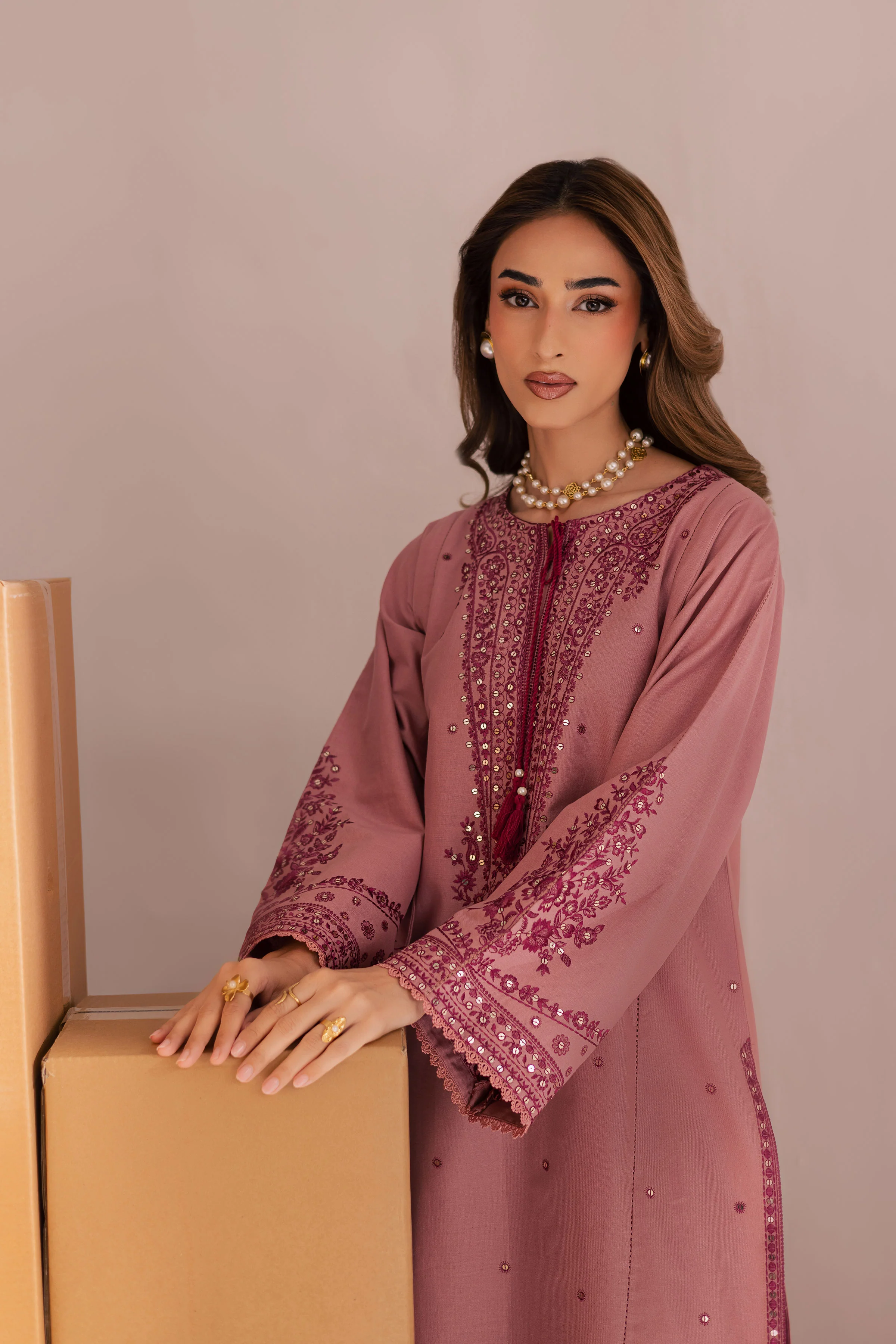 Roop 2Pc - Embroidered Khaddar Dress - Image 4