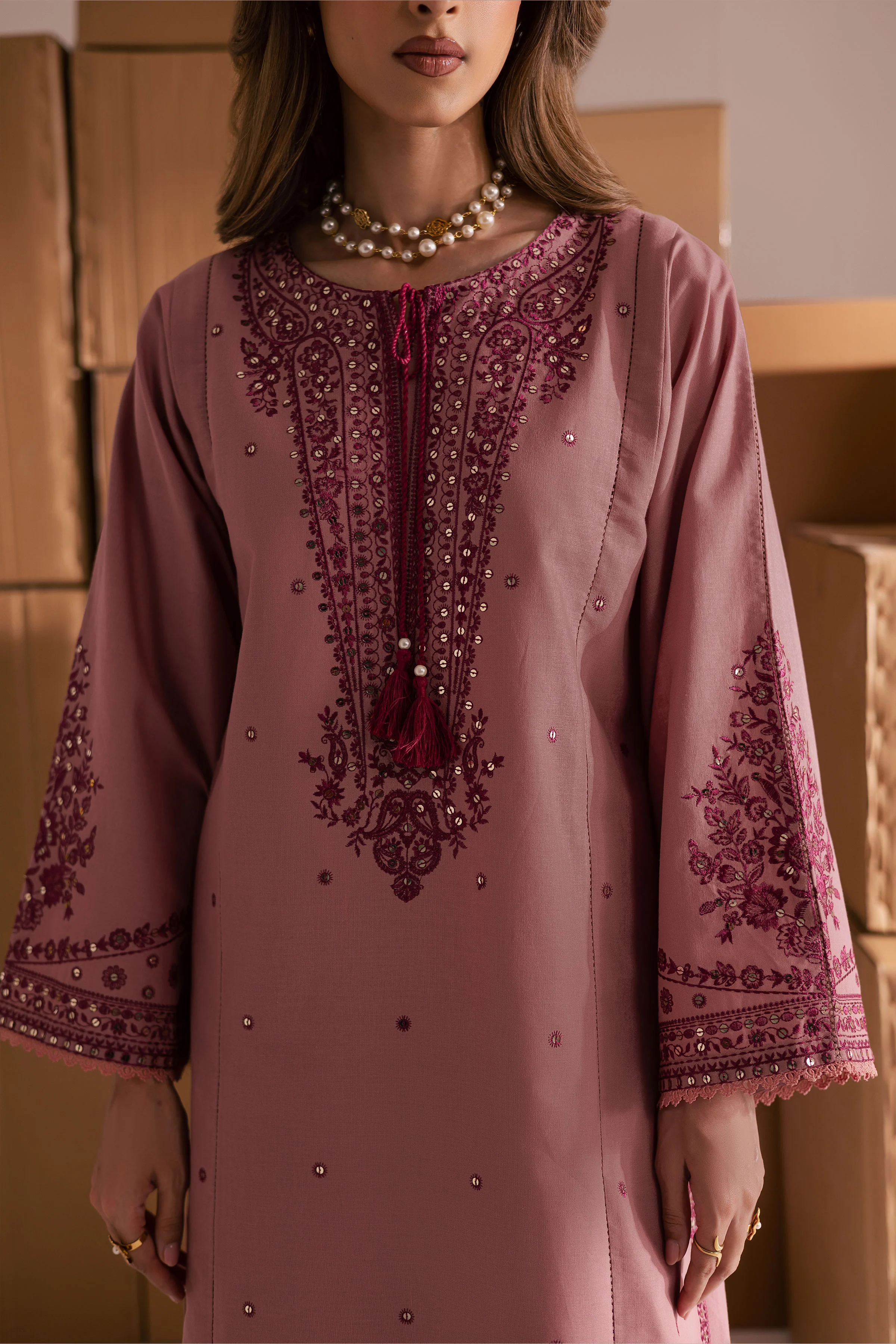 Roop 2Pc - Embroidered Khaddar Dress - Image 6