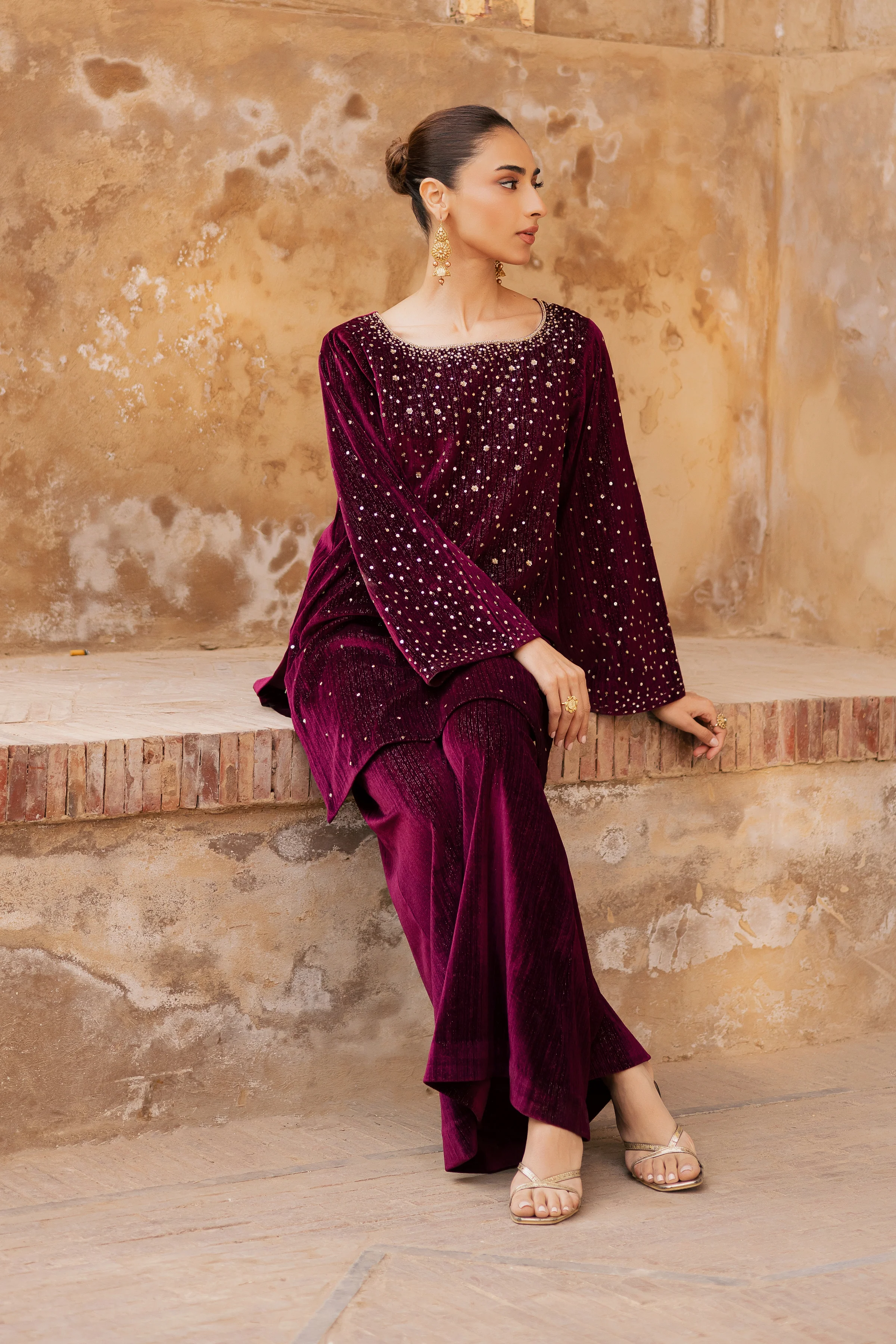 Rosa 2Pc - Velvet Formal Dress - Image 5