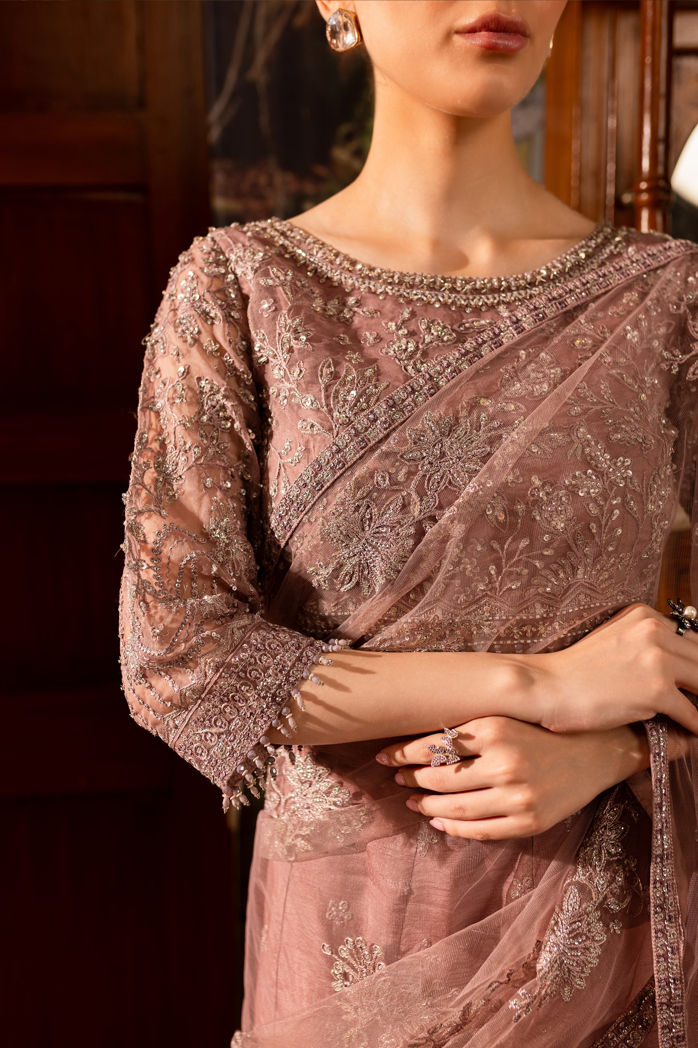Rosaber Saree 3Pc - Formal Dress - Image 10