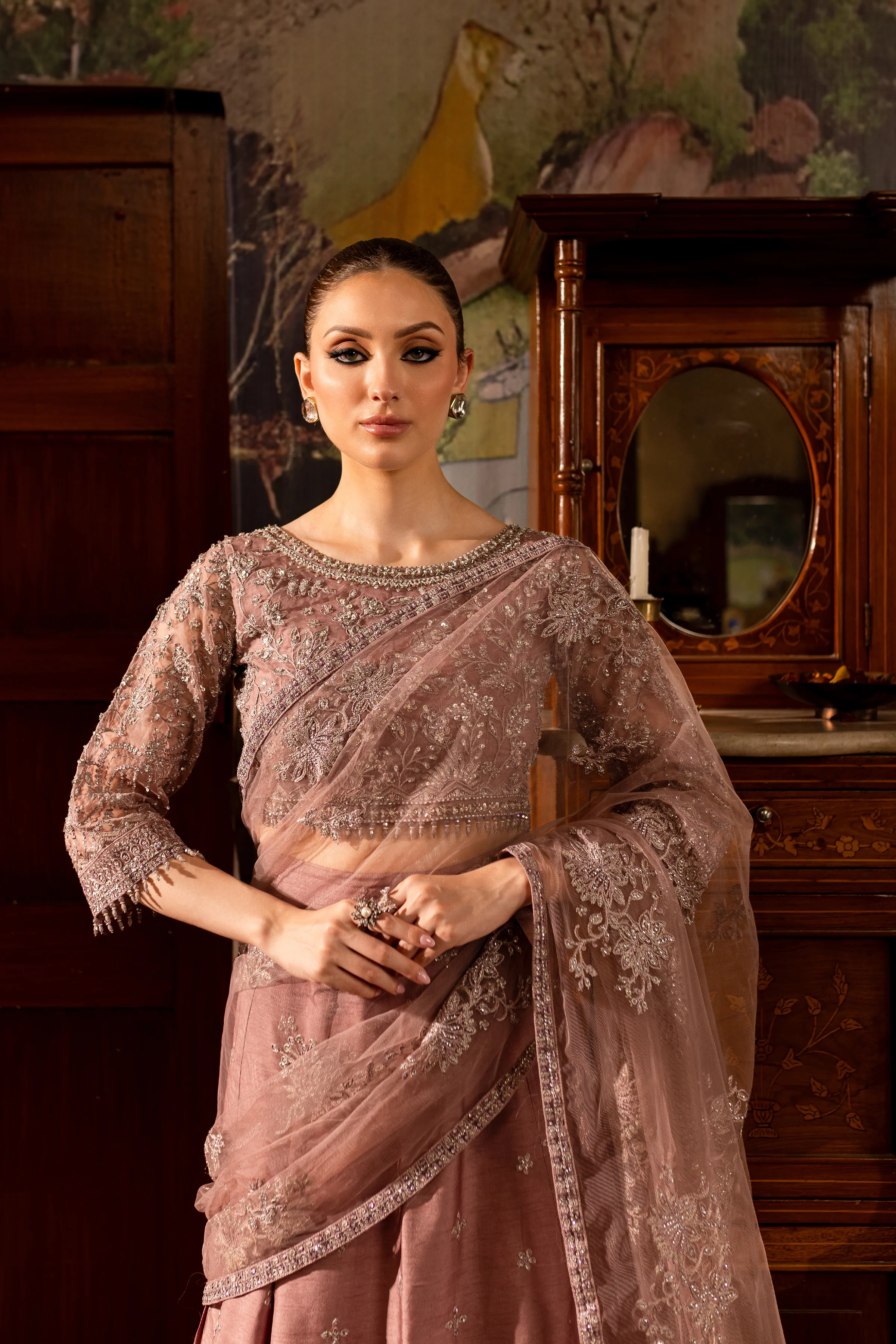 Rosaber Saree 3Pc - Formal Dress - Image 3