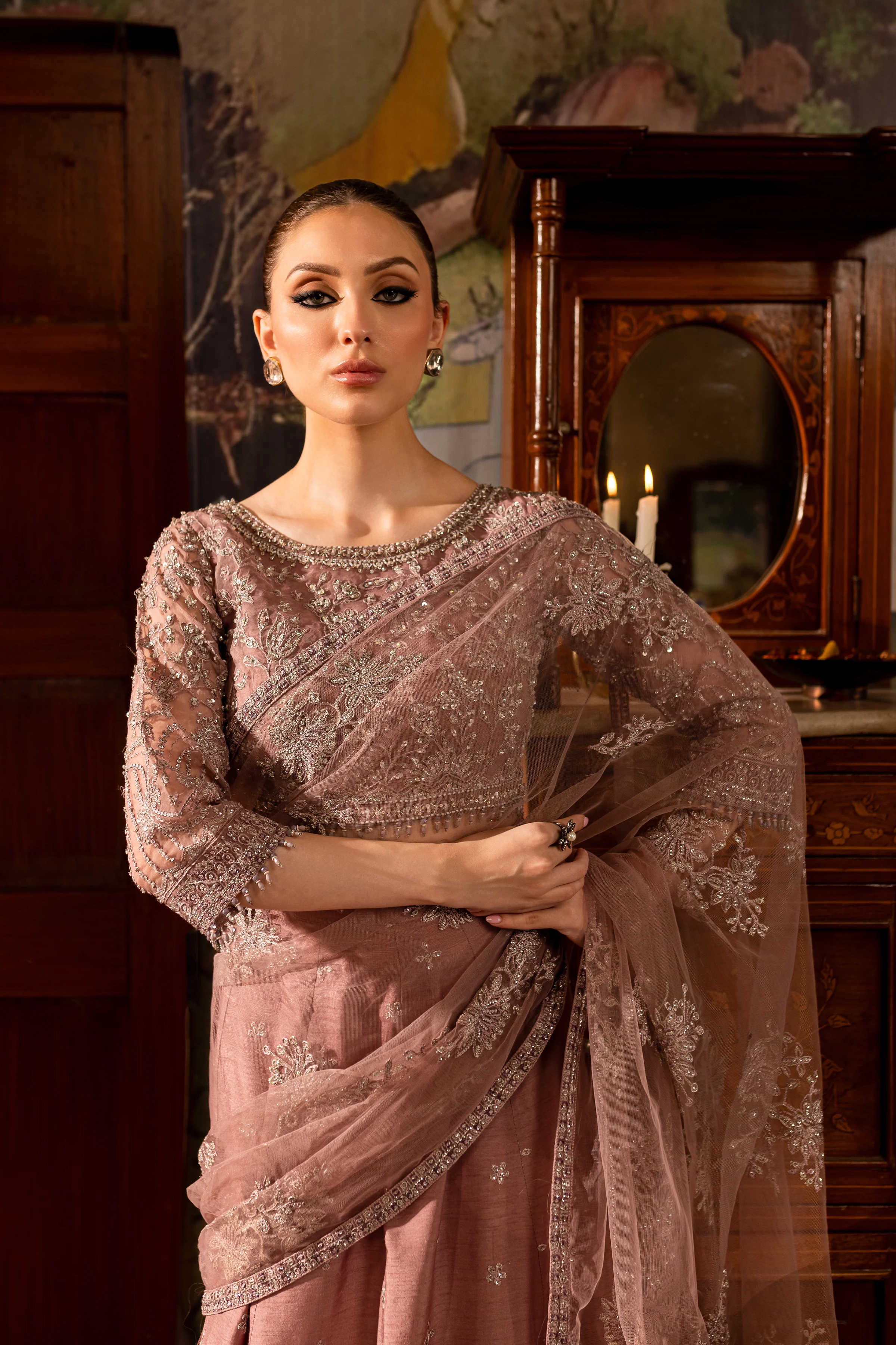 Rosaber Saree 3Pc - Formal Dress - Image 6