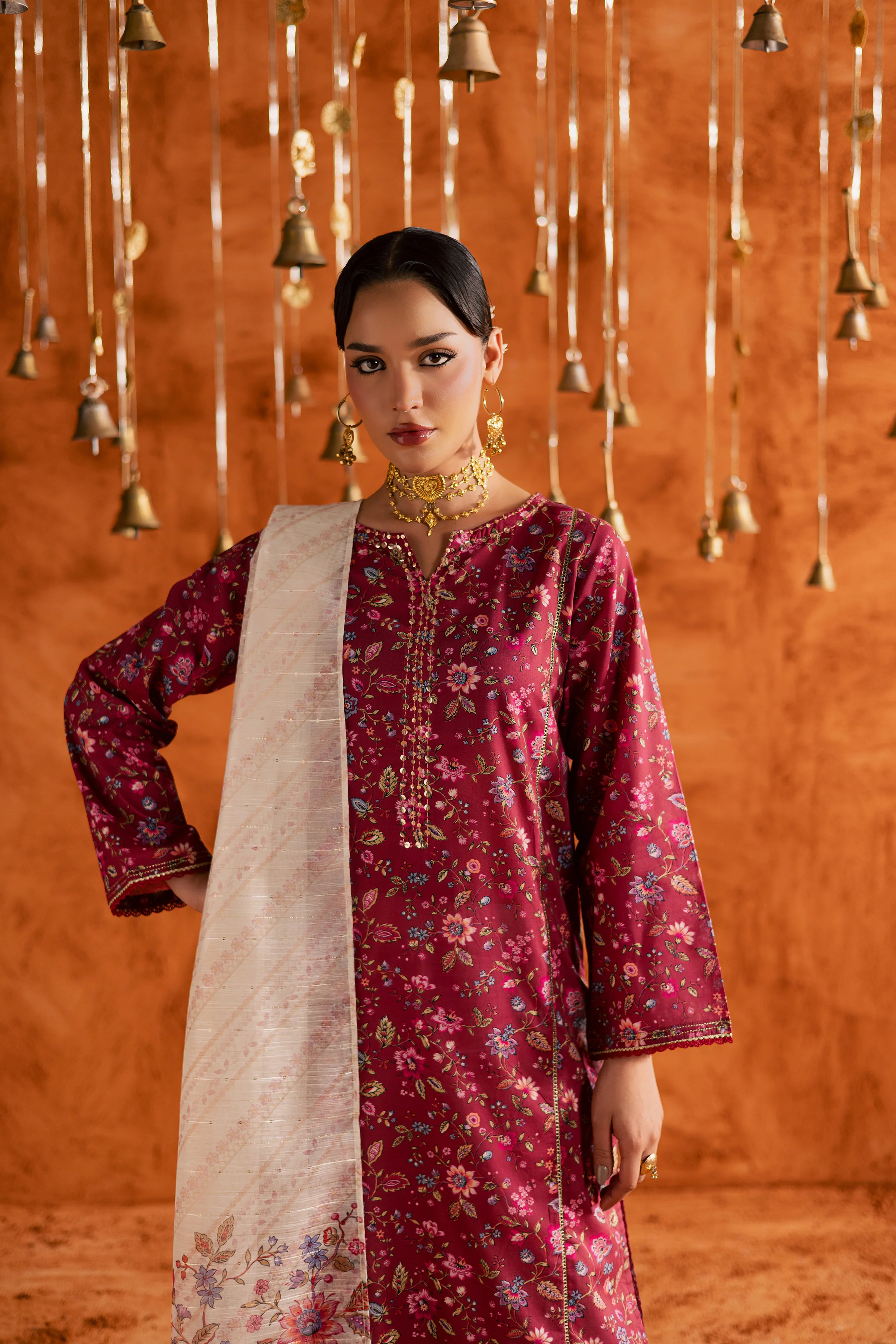 Roseshell 3Pc - Printed Lawn Dress - Image 2