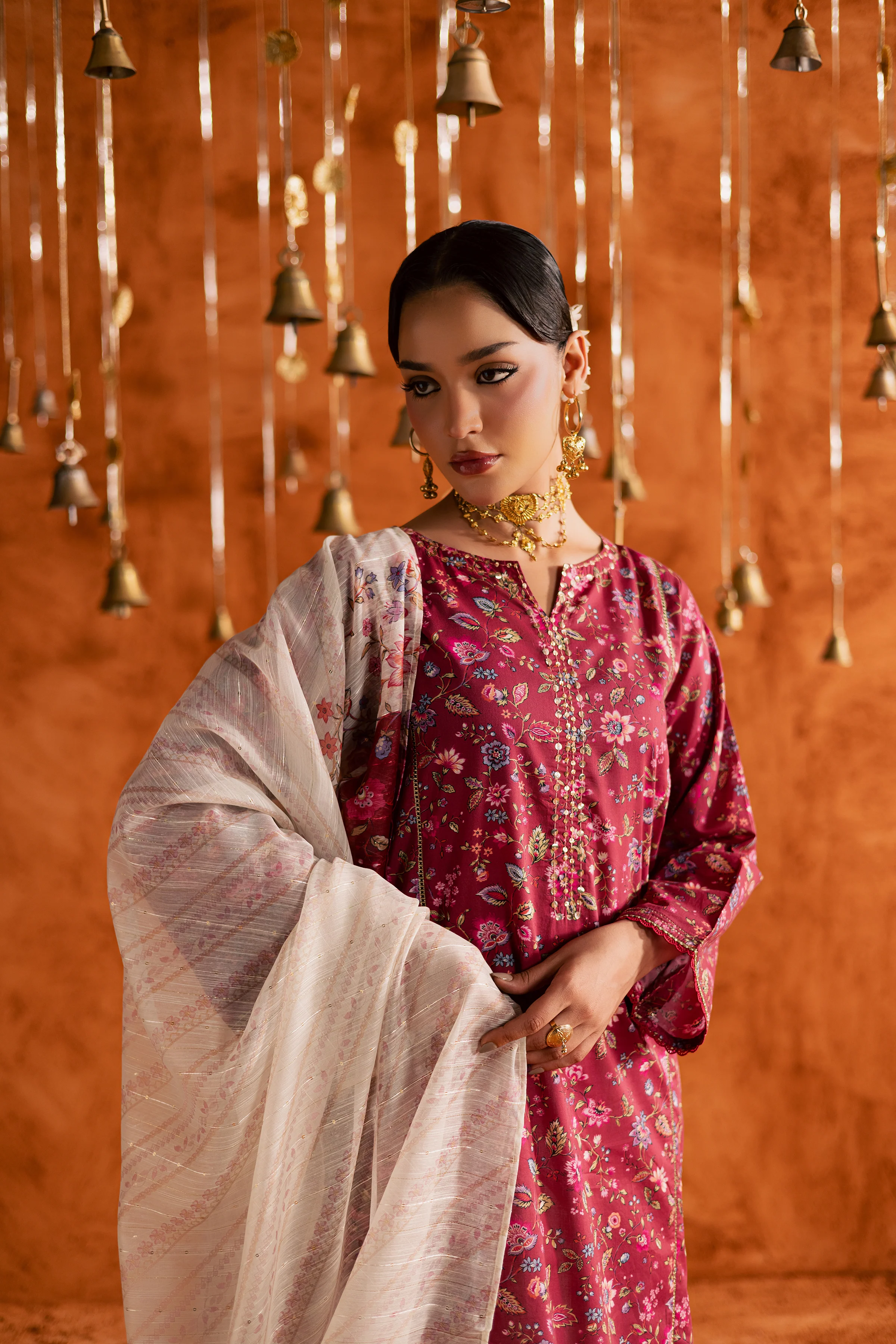 Roseshell 3Pc - Printed Lawn Dress - Image 3