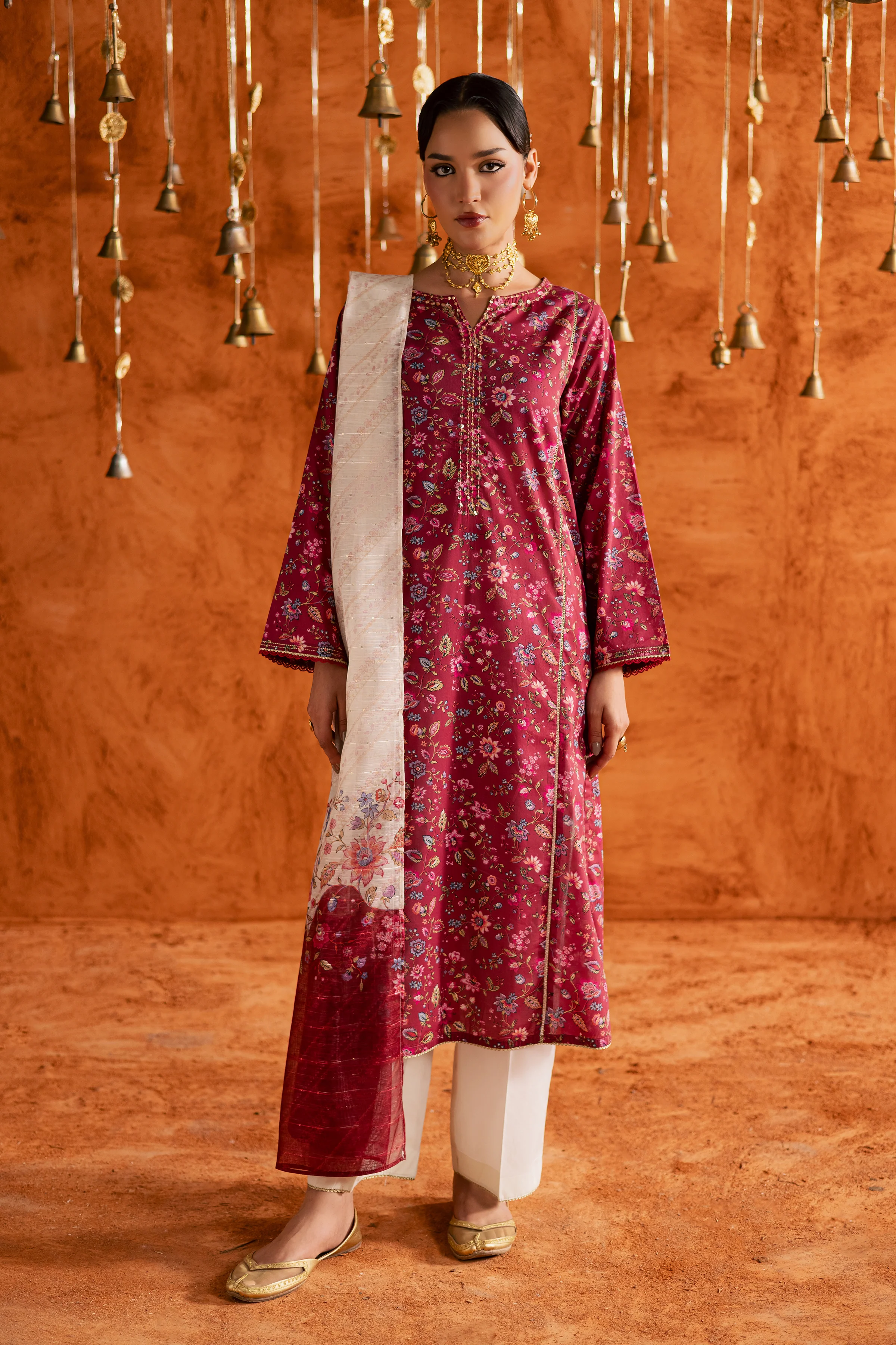 Roseshell 3Pc - Printed Lawn Dress - Image 4