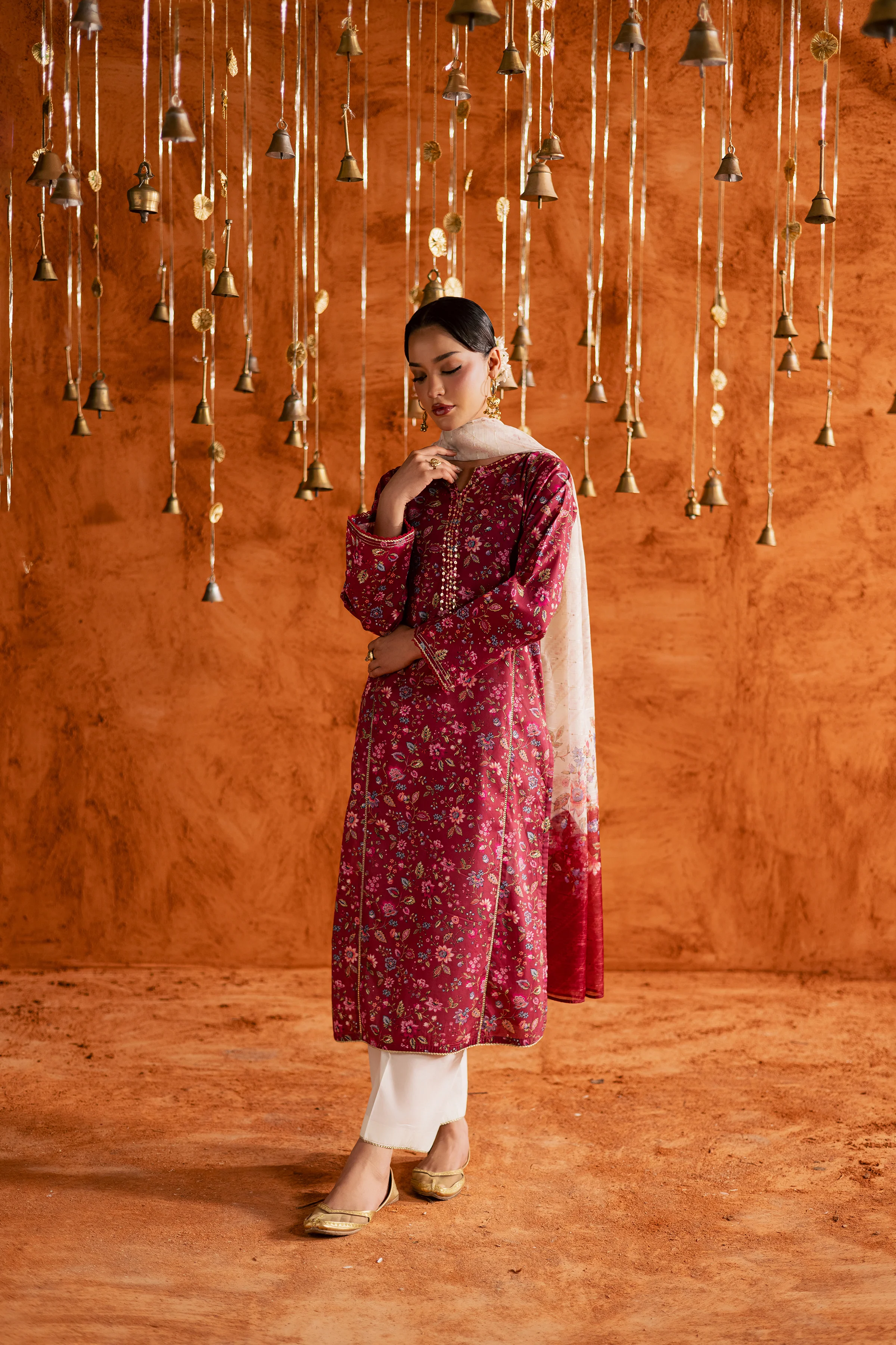 Roseshell 3Pc - Printed Lawn Dress - Image 8
