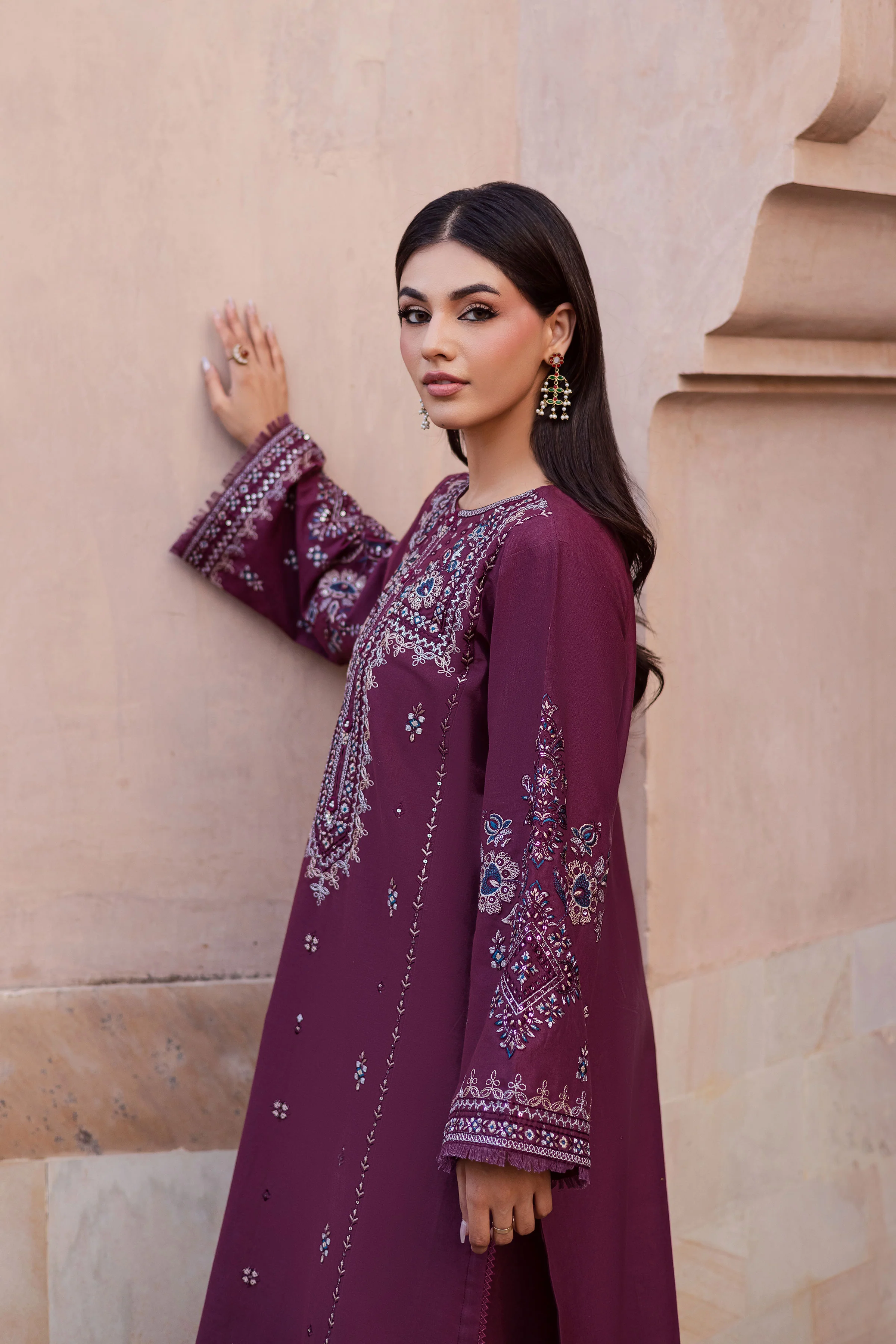 Roshan 2Pc - Embroidered Khaddar Dress - Image 5