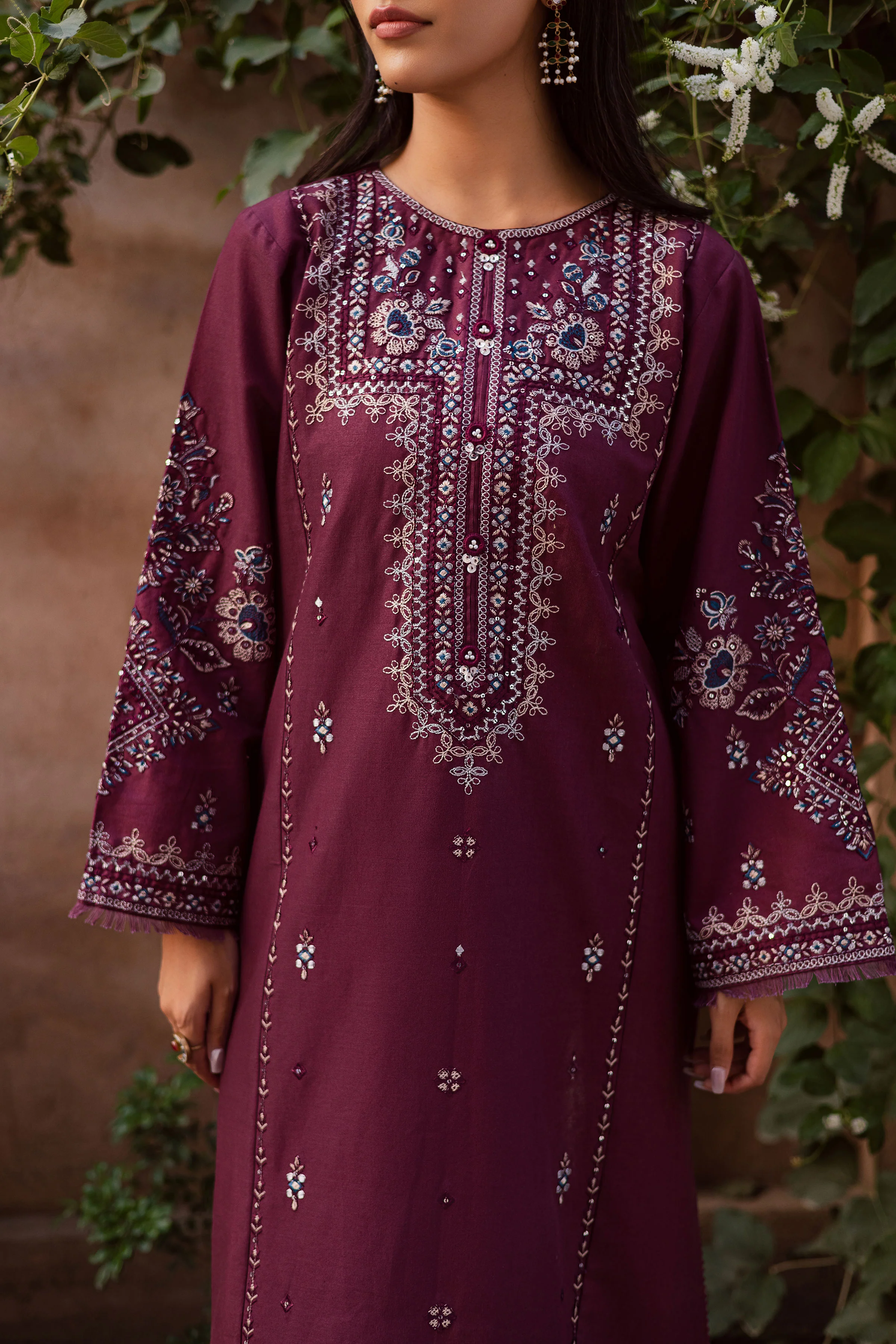 Roshan 2Pc - Embroidered Khaddar Dress - Image 6
