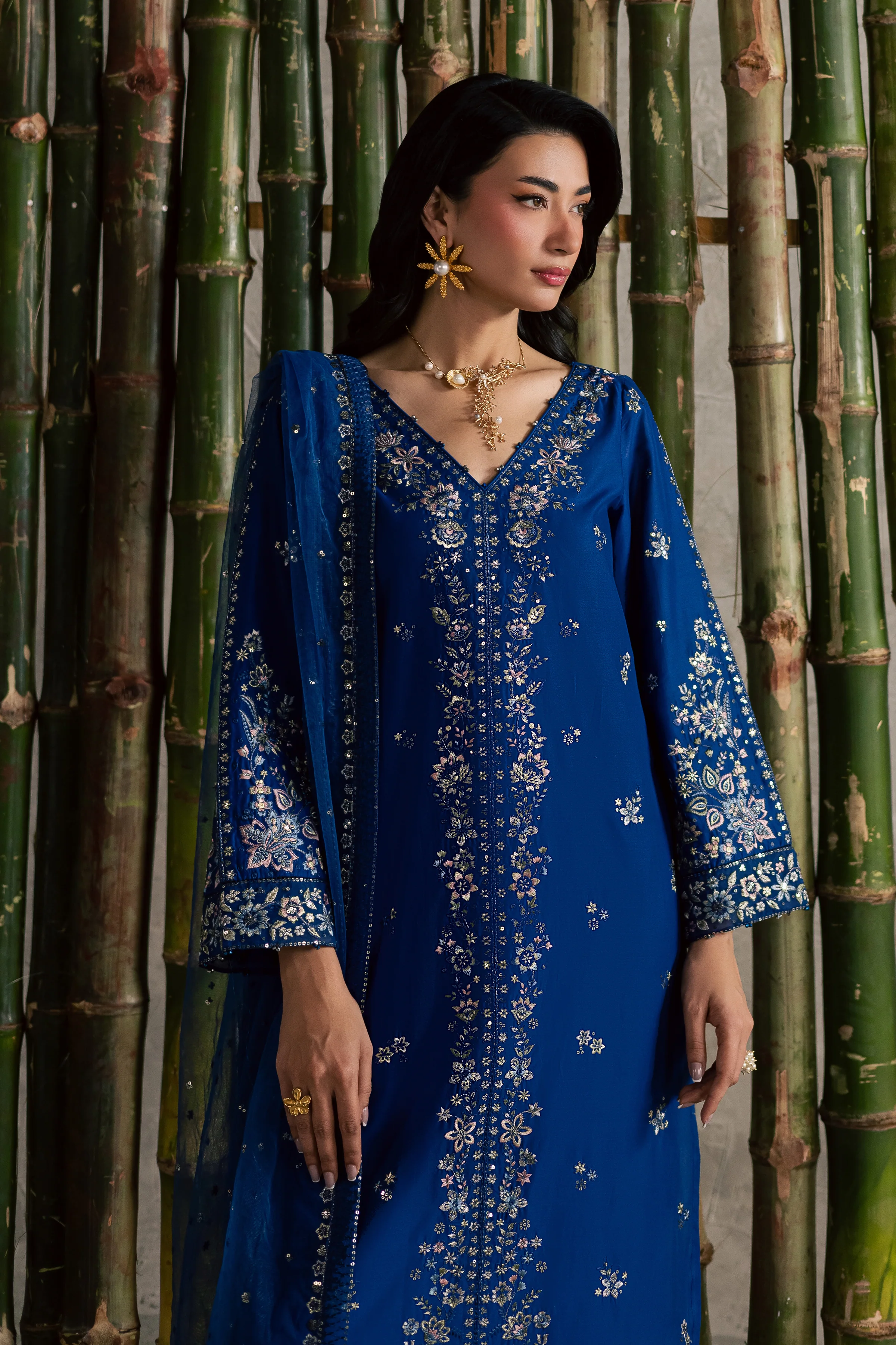 Roshni 3Pc - Festive Embroidered Lawn - Image 10