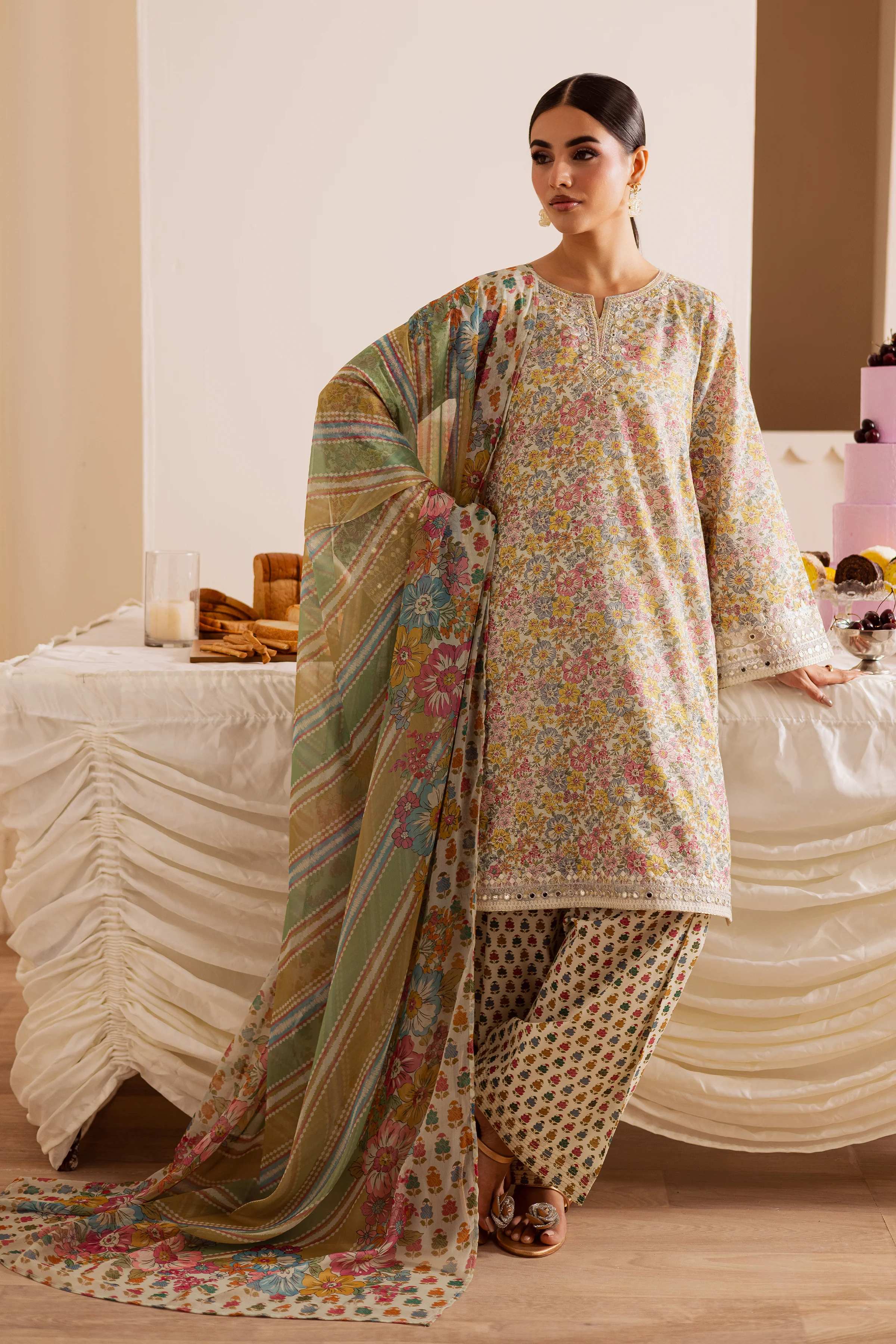 Rosie 3Pc - Printed Casual Pret - Image 4