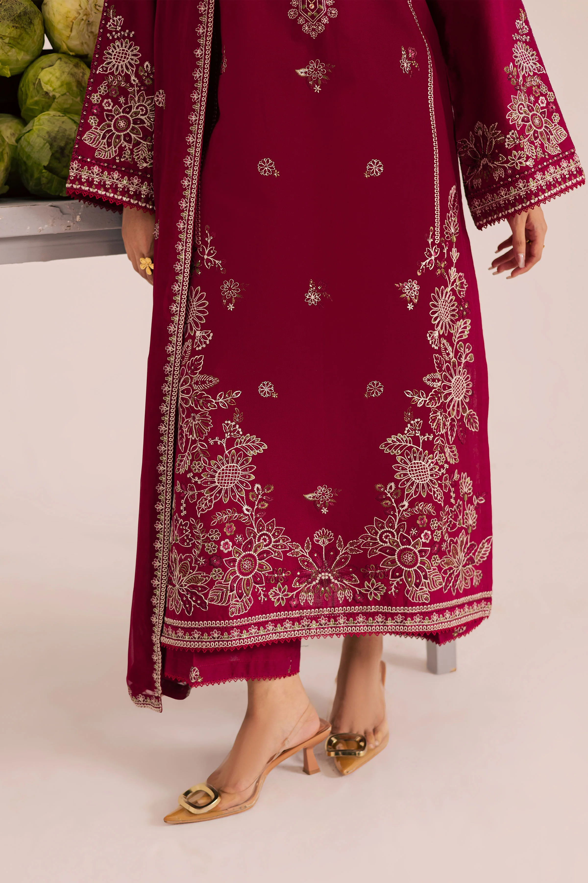 Royal Russel 3Pc - Embroidered Khaddar Dress - Image 7
